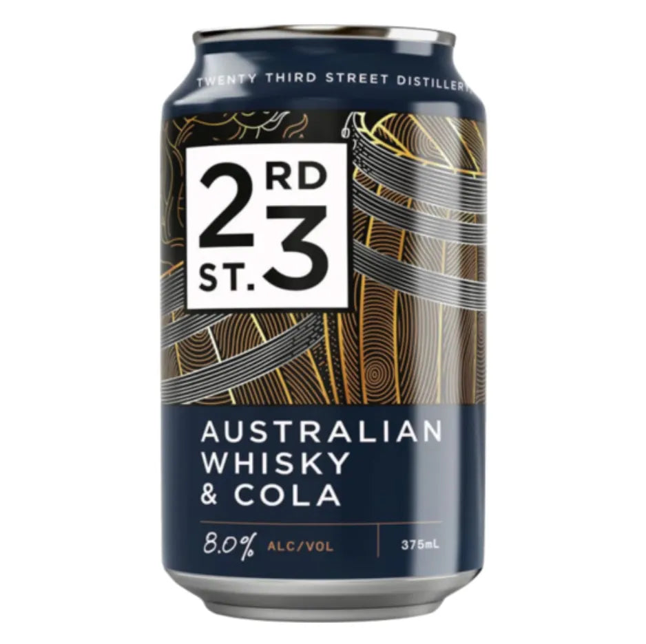 23rd Street Distillery Australian Whiskey & Cola 8% Can 375mL - Harry's Liquor