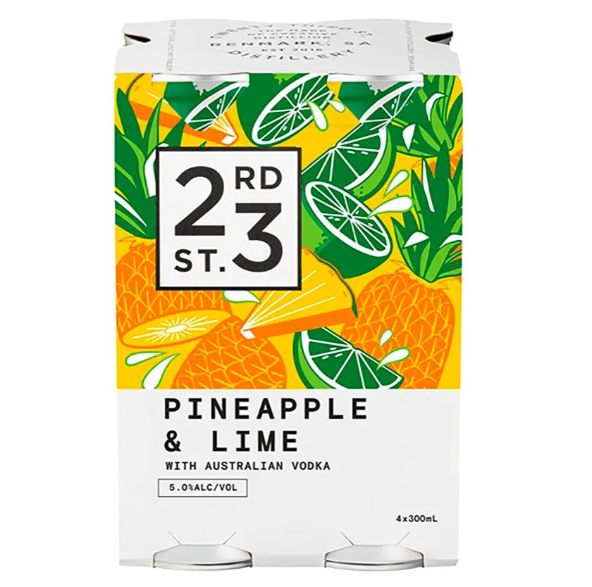 23rd Street Distillery Pineapple & Lime Vodka Can 300mL - Harry's Liquor