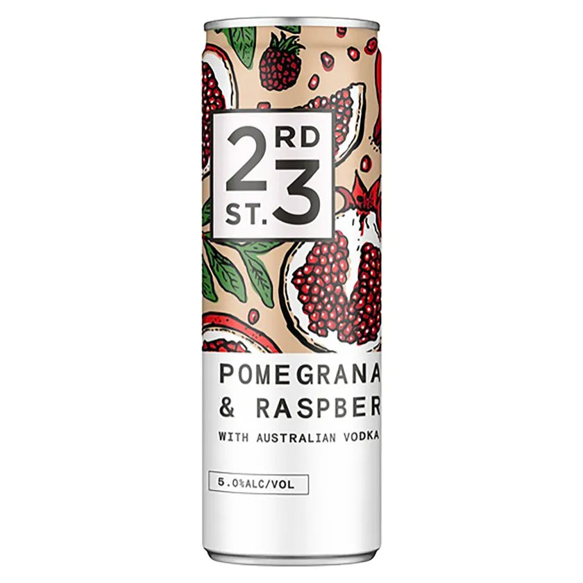 23rd Street Distillery Pomegranate & Raspberry Vodka Can 300mL - Harry's Liquor