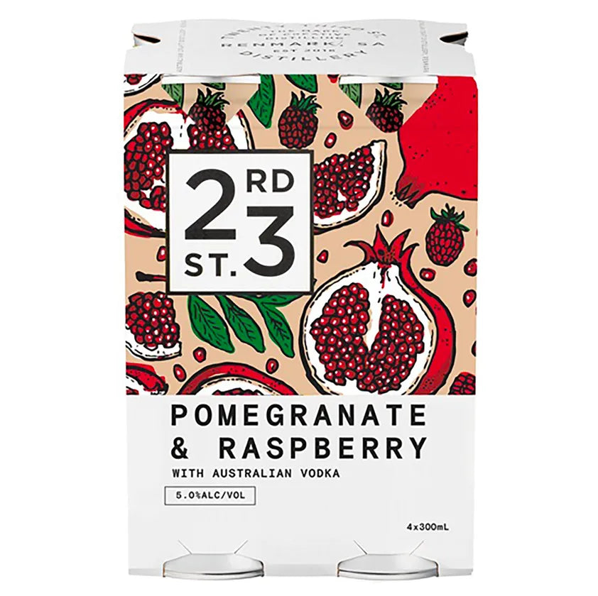 23rd Street Distillery Pomegranate & Raspberry Vodka Can 300mL - Harry's Liquor