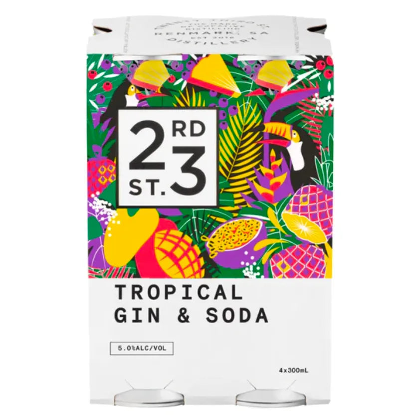 23rd Street Distillery Tropical Gin & Soda Can 300mL - Harry's Liquor