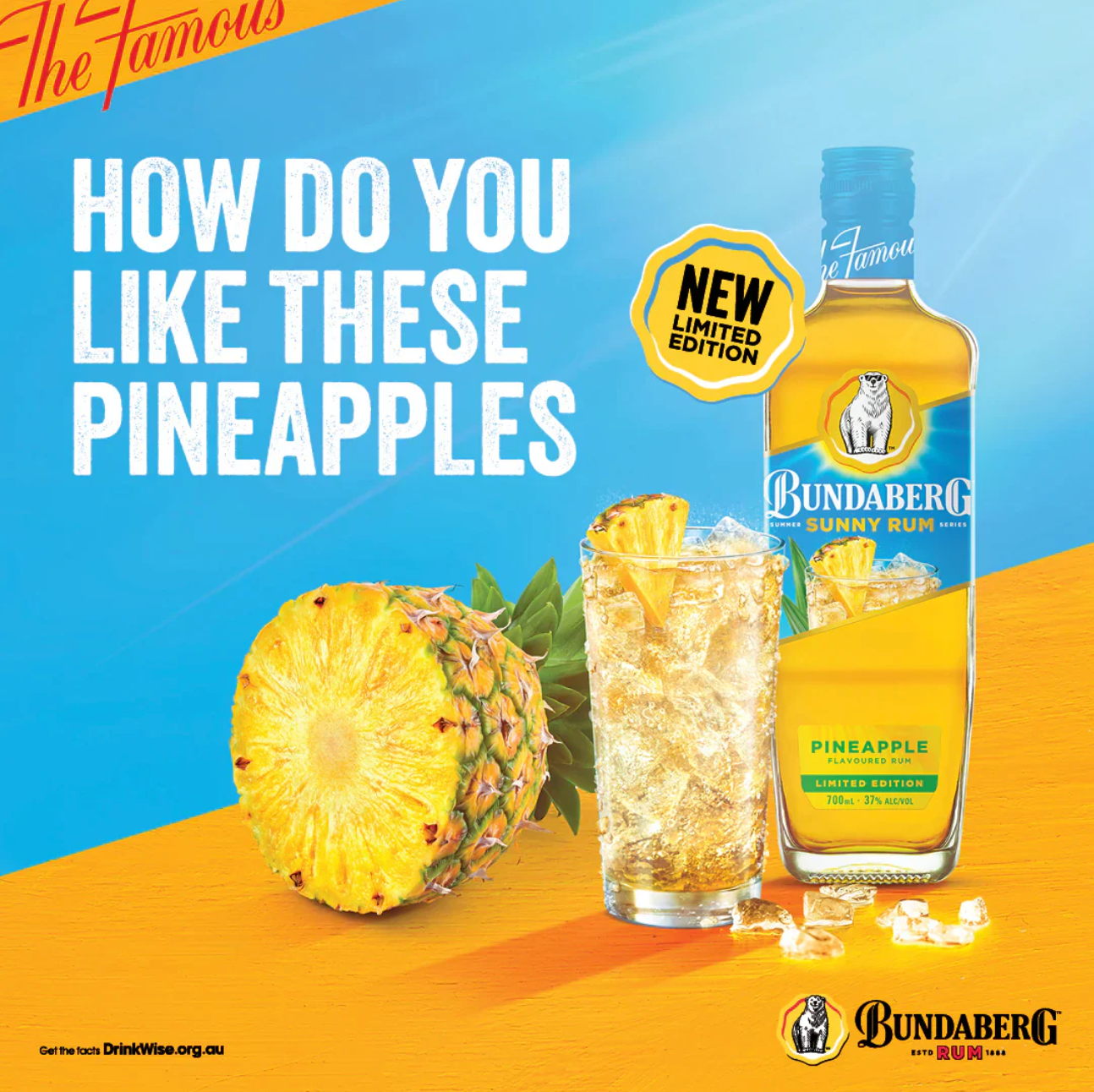 Bundaberg Sunny Rum Pineapple Limited Edition 700mL