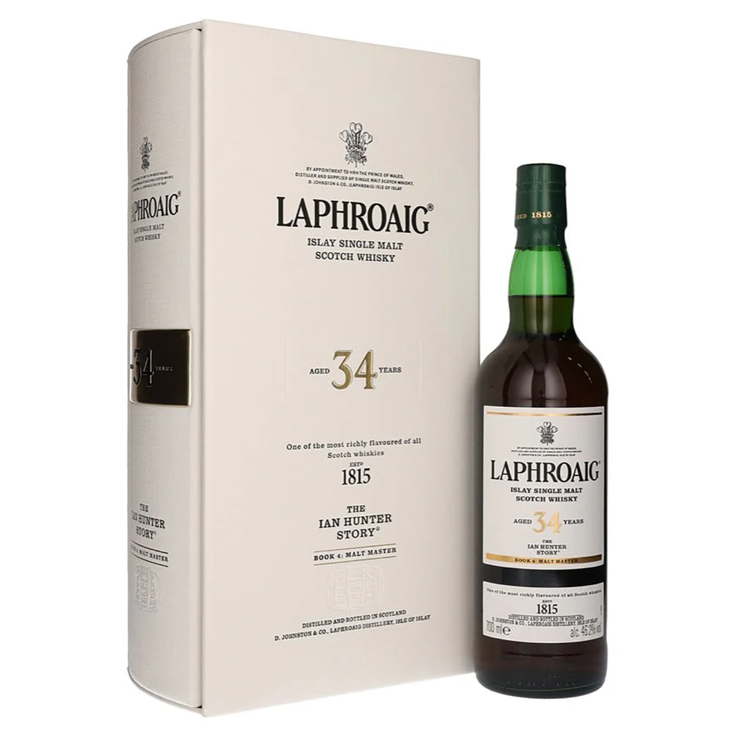 Laphroaig 34 Year Old The Ian Hunter Story Book #4 Single Malt Scotch Whisky 700mL