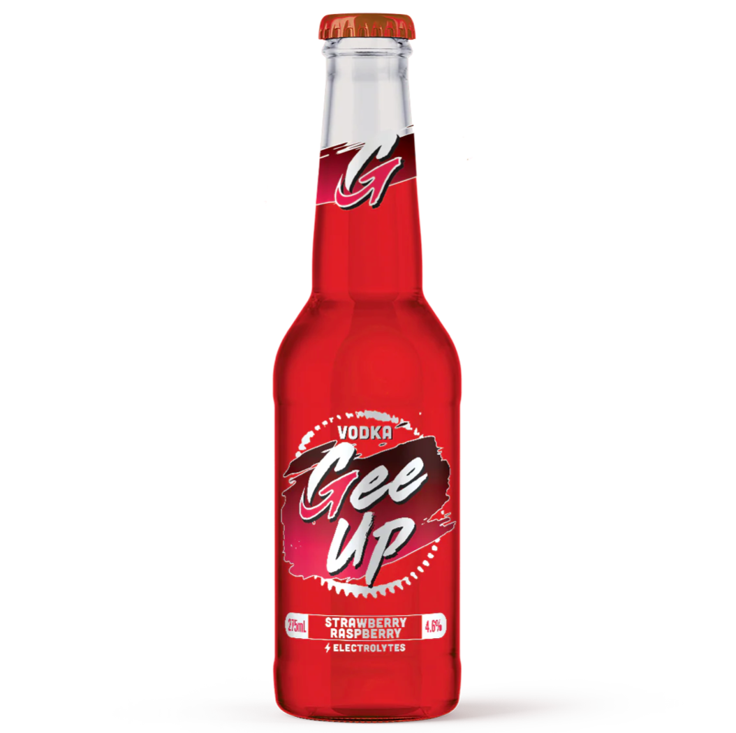 Gee Up Strawberry Raspberry Bottle 275mL