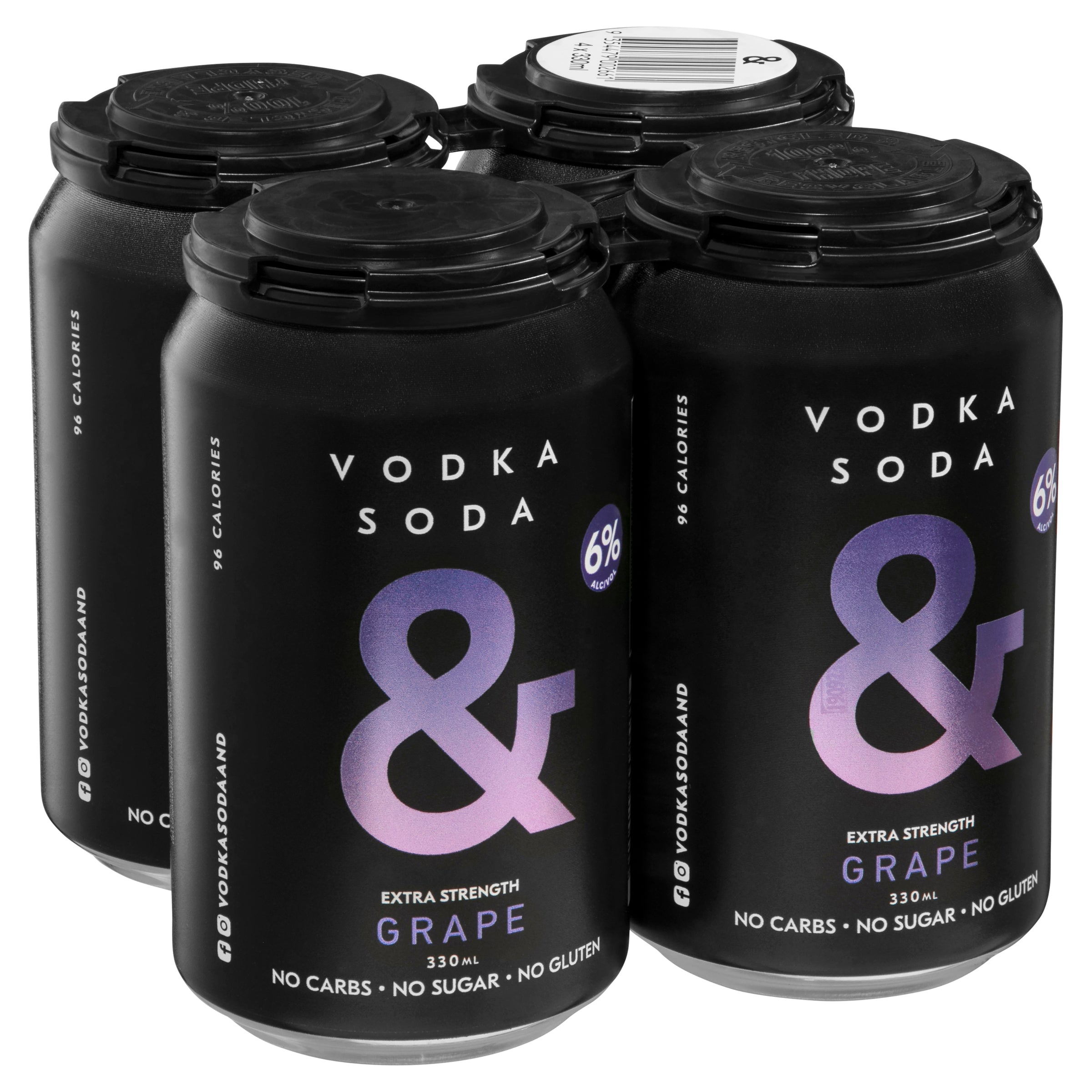 Ampersand Vodka Soda & Grape 6% Can 330mL