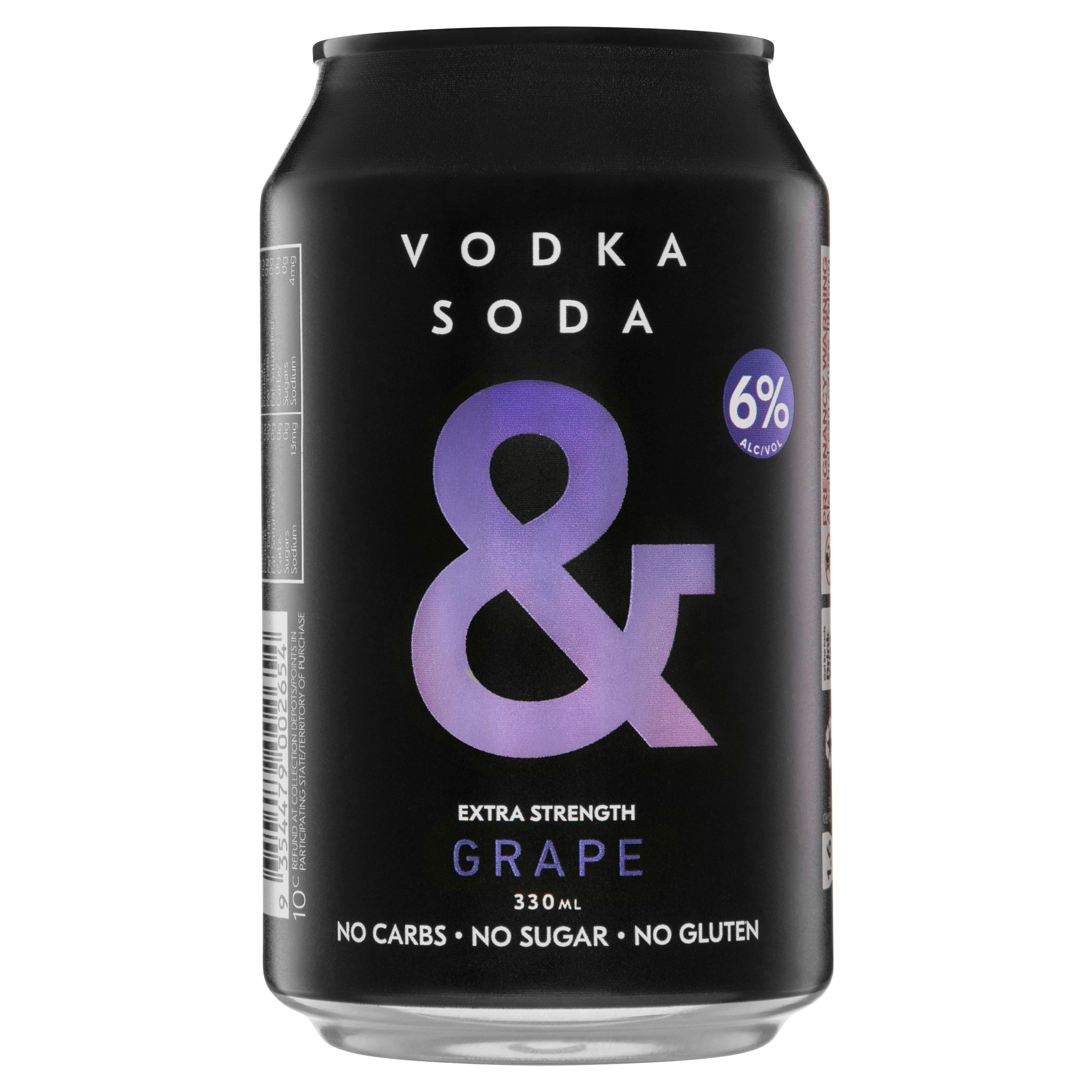 Ampersand Vodka Soda & Grape 6% Can 330mL