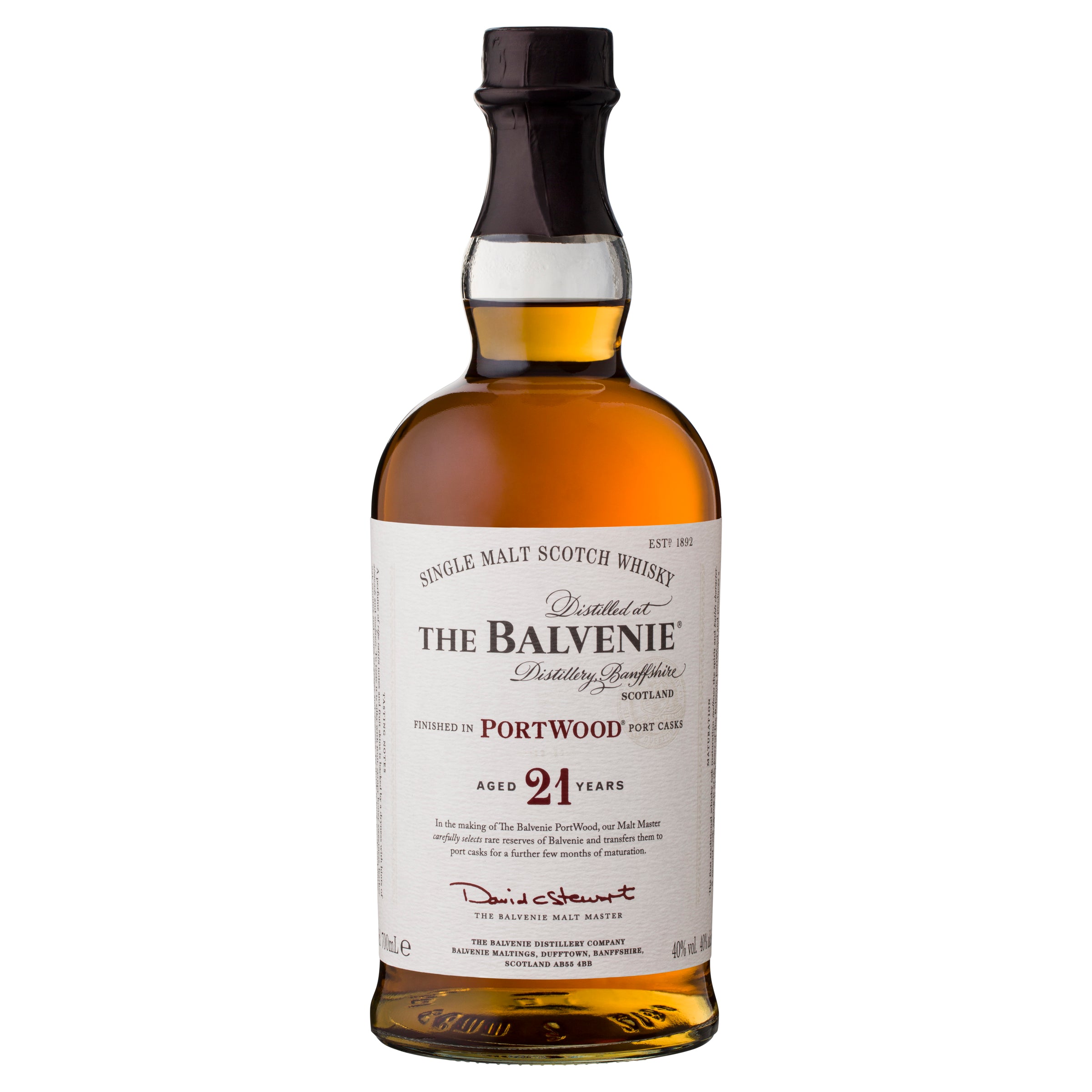 The Balvenie 21 Year Old Portwood Single Malt Scotch Whisky 700mL