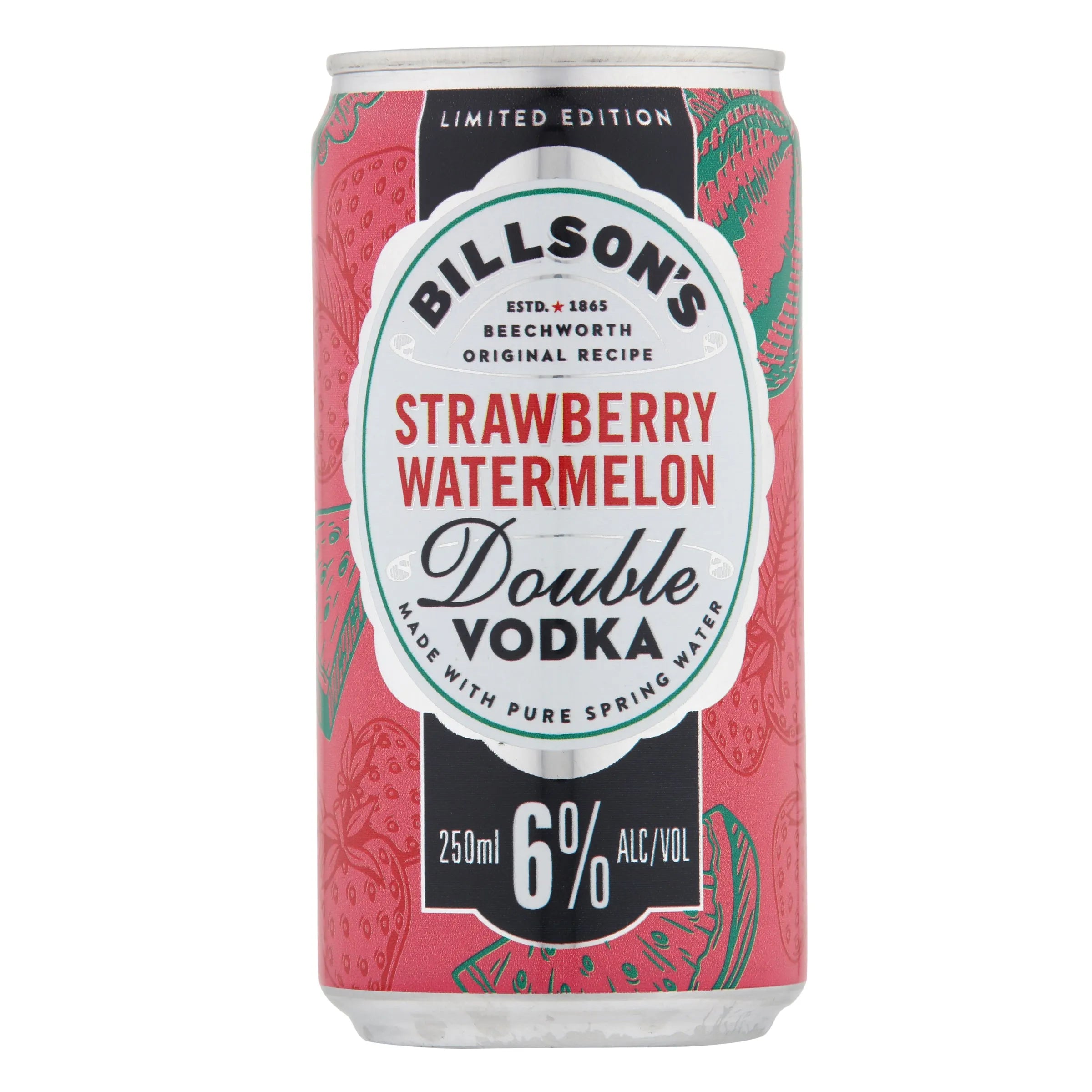 Billson's Vodka Strawberry & Watermelon 6% Can 250mL - Harry's Liquor