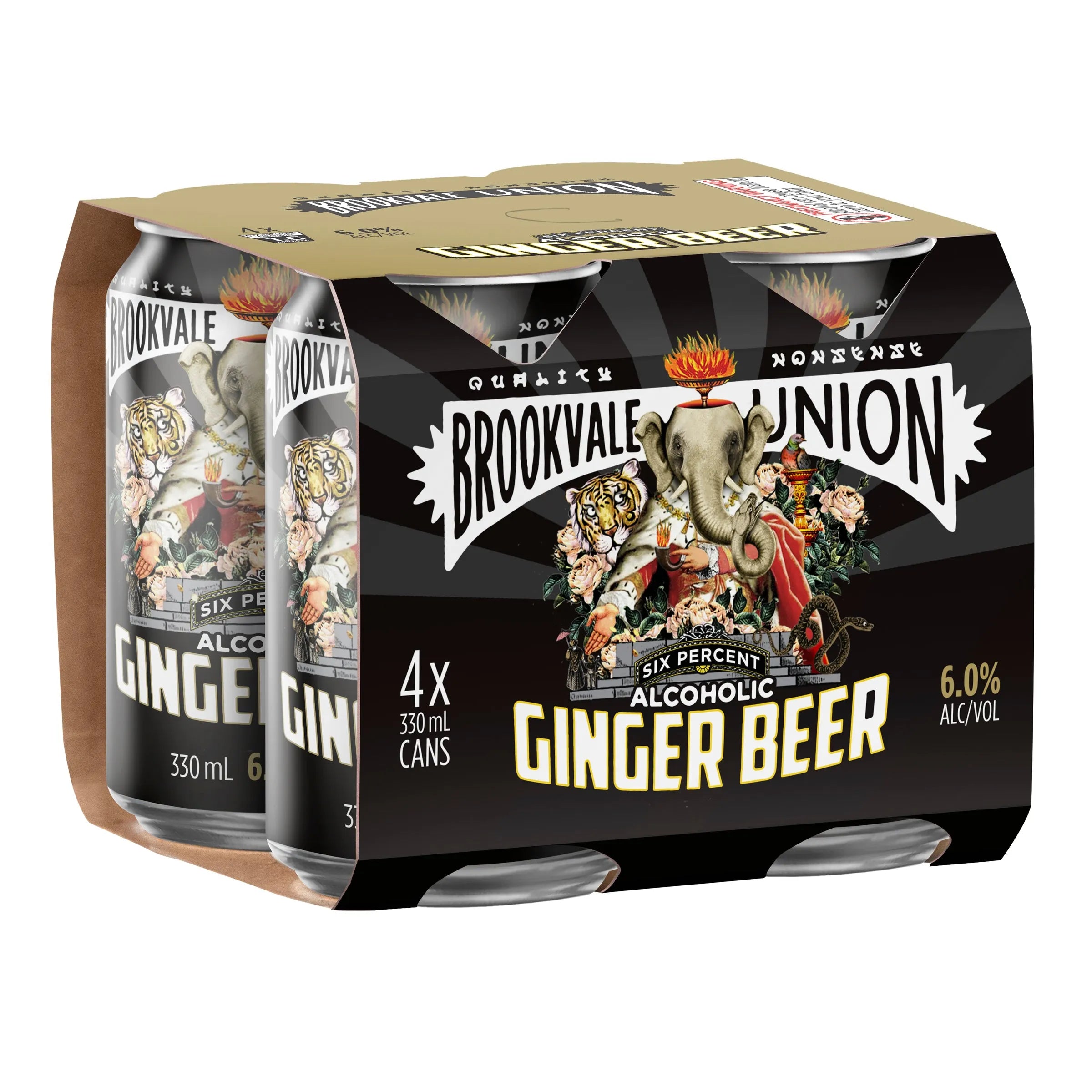 Brookvale Union Alcoholic Ginger Beer 6% Can 330mL - Harry's Liquor