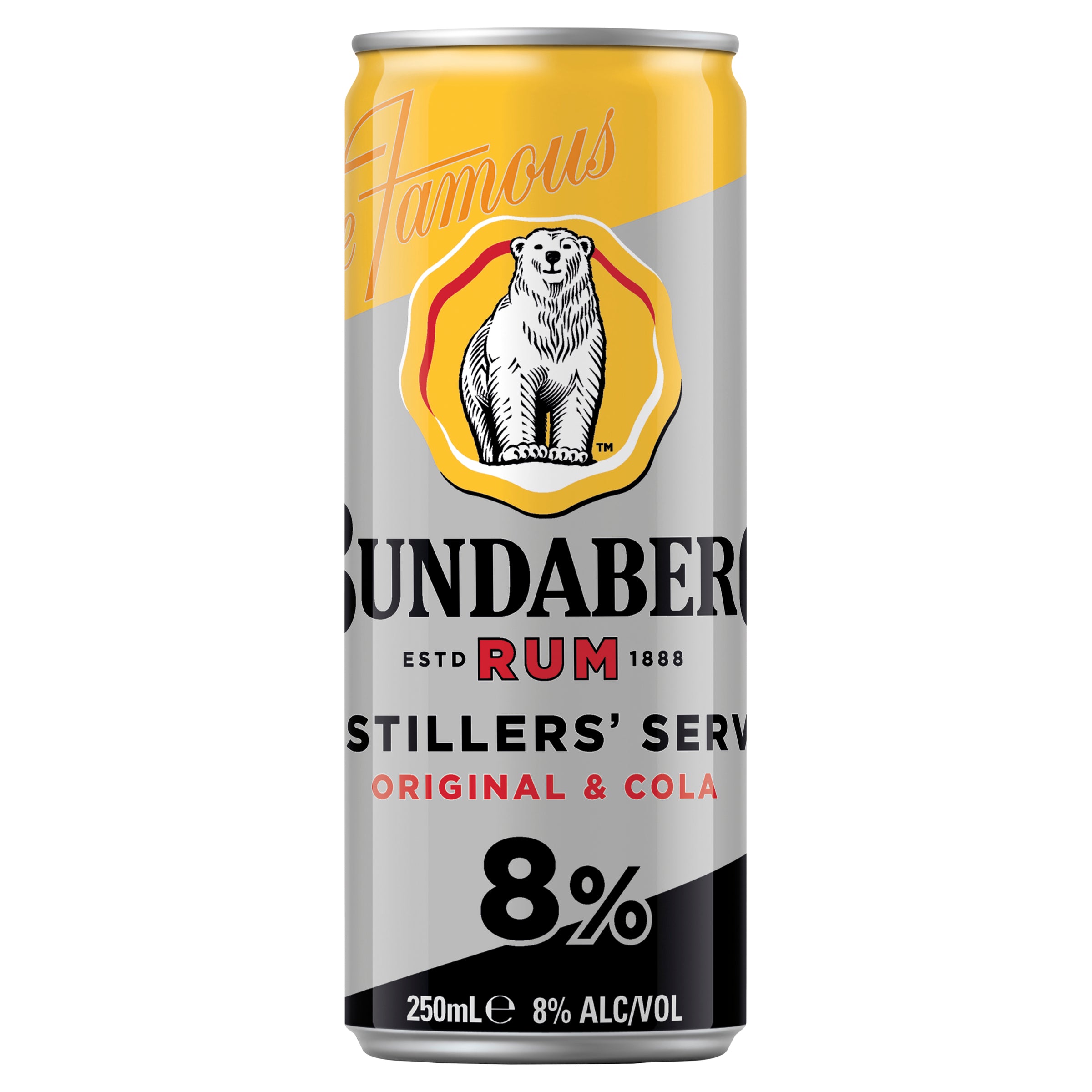 Bundaberg Rum & Cola Distillers Serve 8% Can 250mL - Harry's Liquor