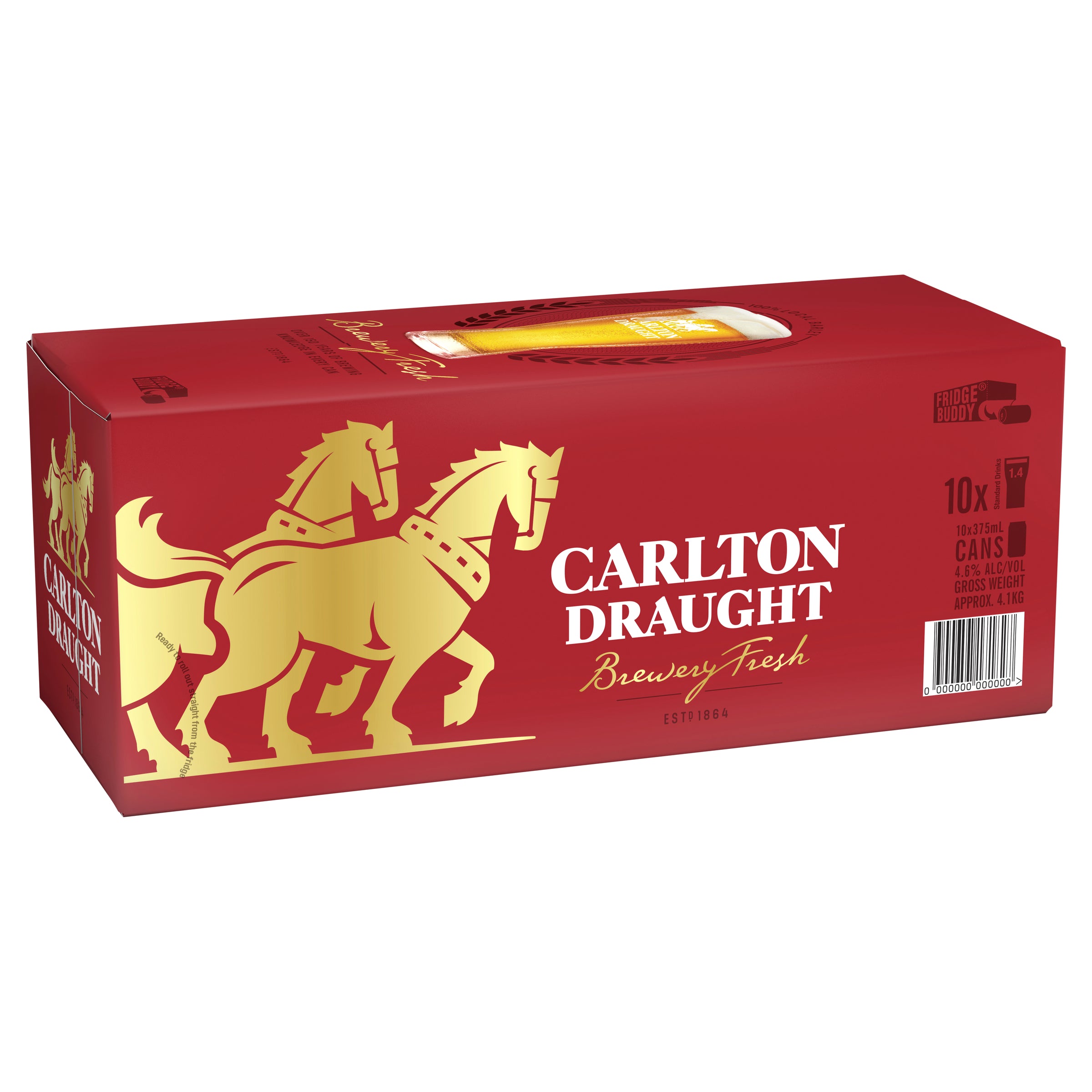 Carlton Draught 10 Pack Can 375mL - Harry's Liquor