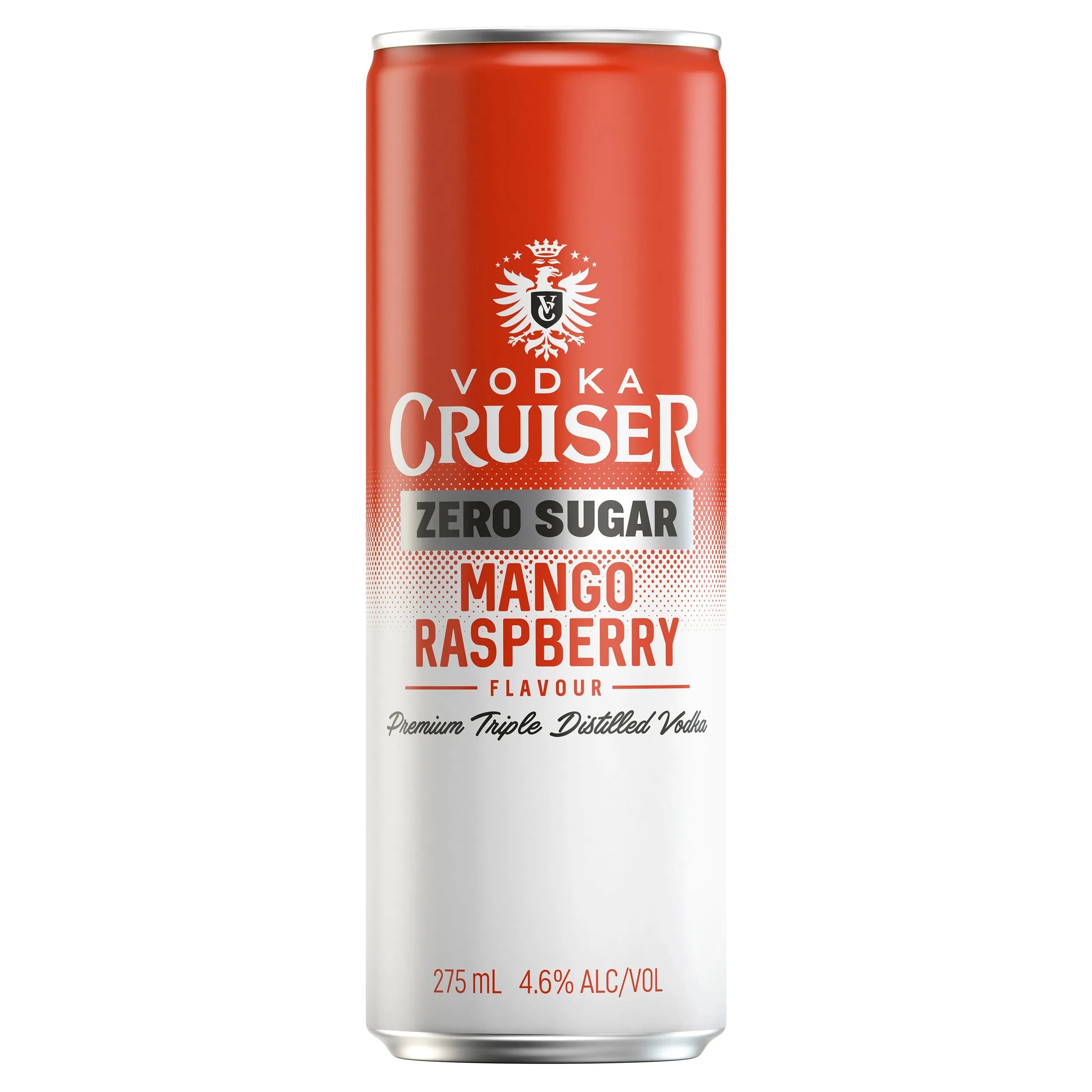 Vodka Cruiser Zero Sugar Mango & Raspberry Can 275mL