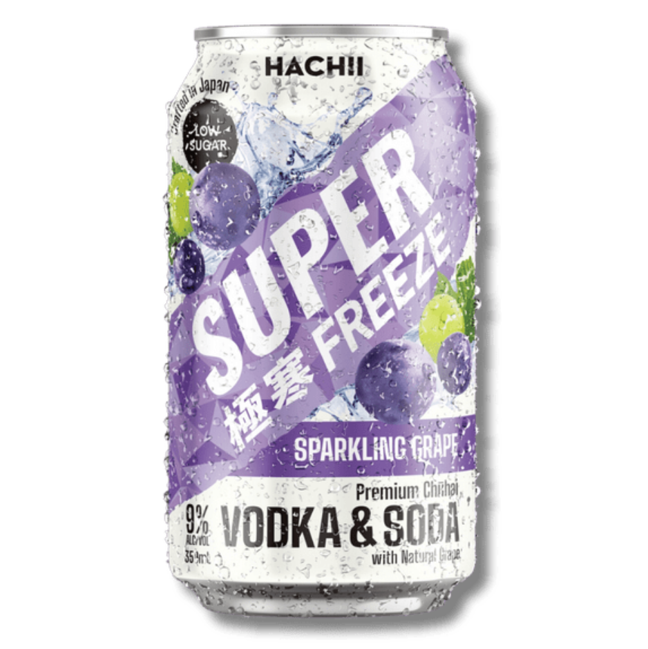 Hachii Super Freeze Sparkling Grape Can 350mL - Harry's Liquor