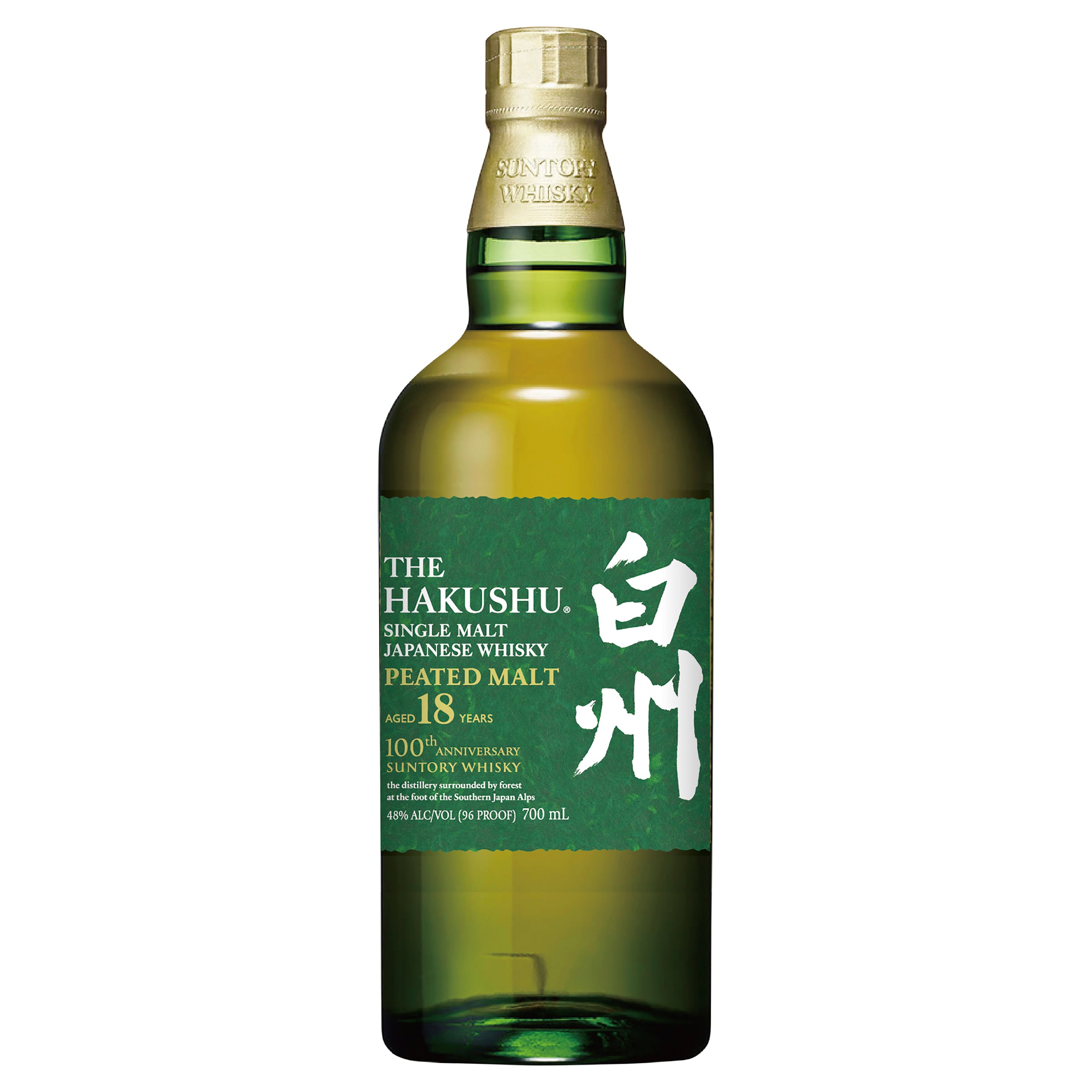 Hakushu 18 Year Old Single Malt Japanese Whisky 100th Anniversary Edition 700mL