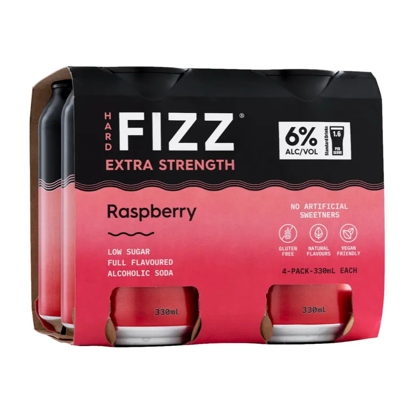 Hard Fizz Extra Strength Raspberry Seltzer Can 330mL - Harry's Liquor