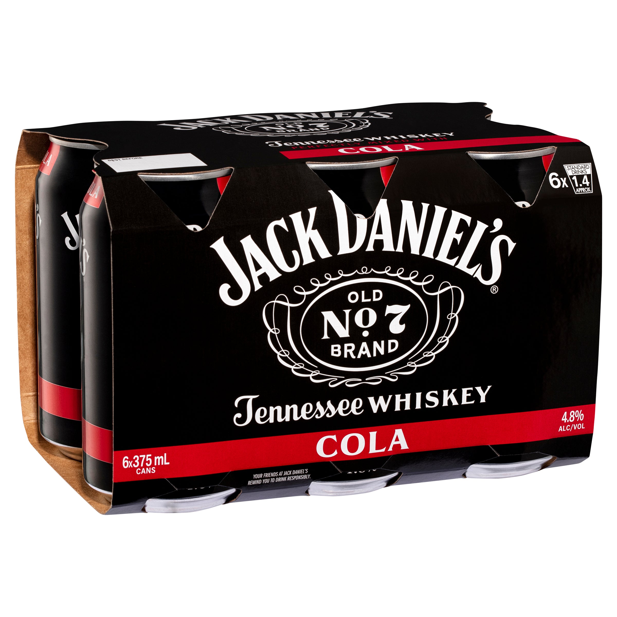 Jack Daniel's Tennessee Whiskey & Cola Can 375mL - Harry's Liquor