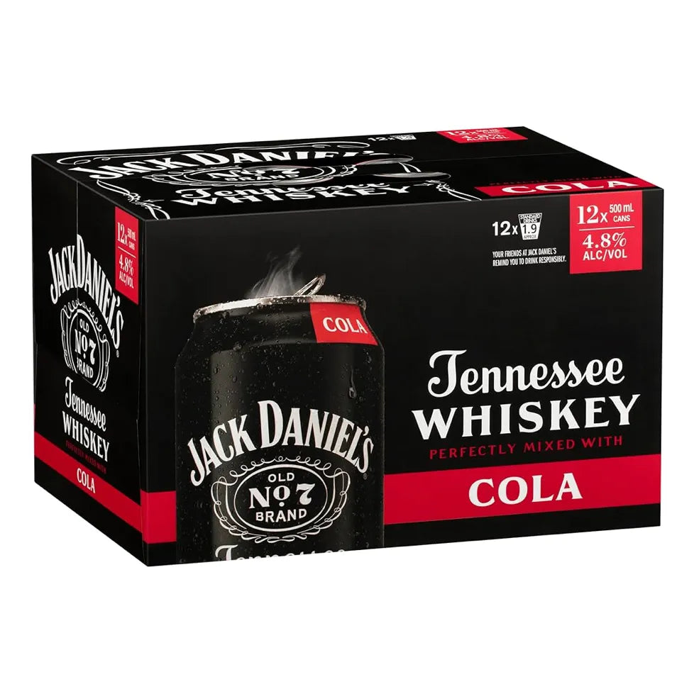 Jack Daniel's Tennessee Whiskey & Cola Can 500mL - Harry's Liquor