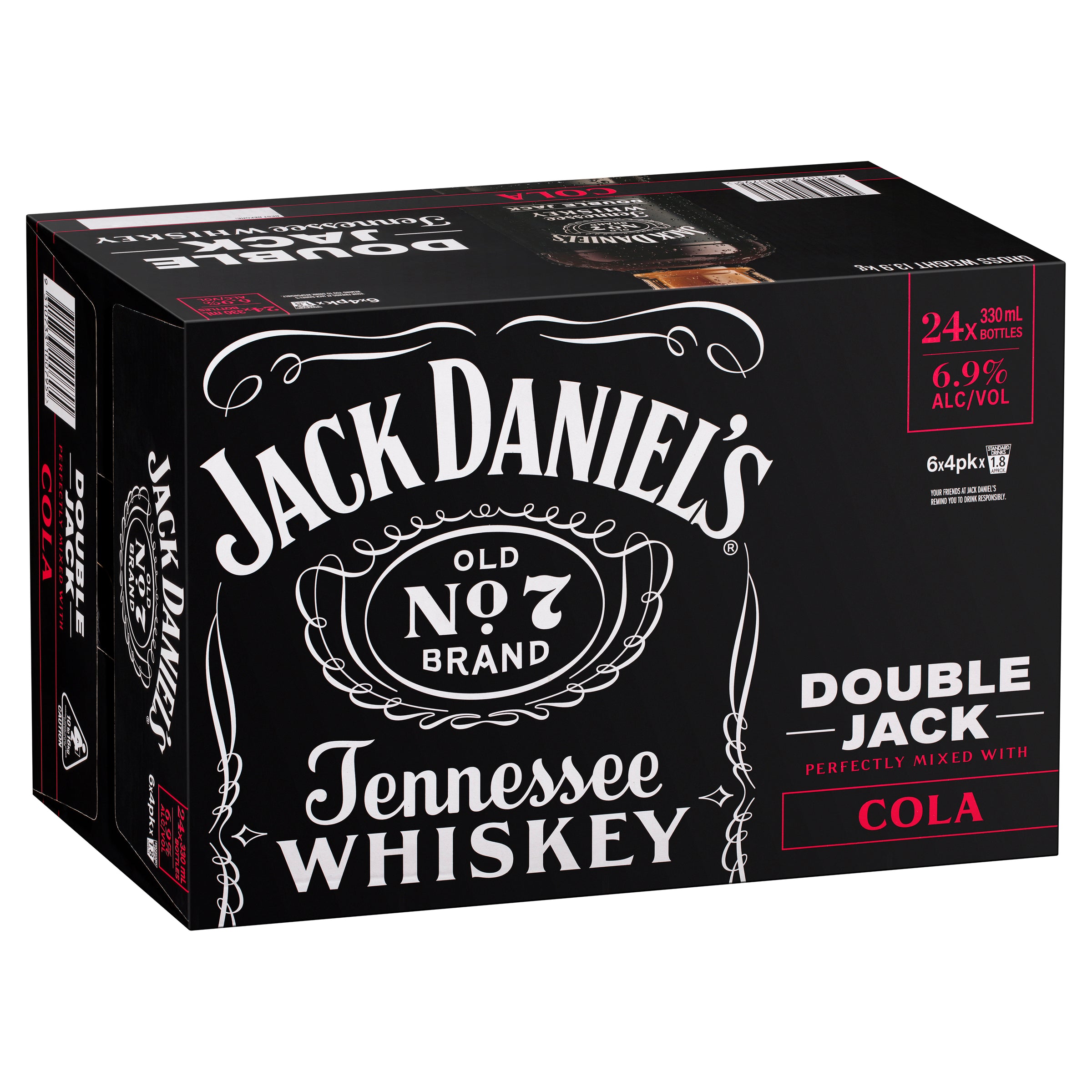 Jack Daniel's Tennessee Whiskey Double Jack & Cola Bottle 330mL - Harry's Liquor