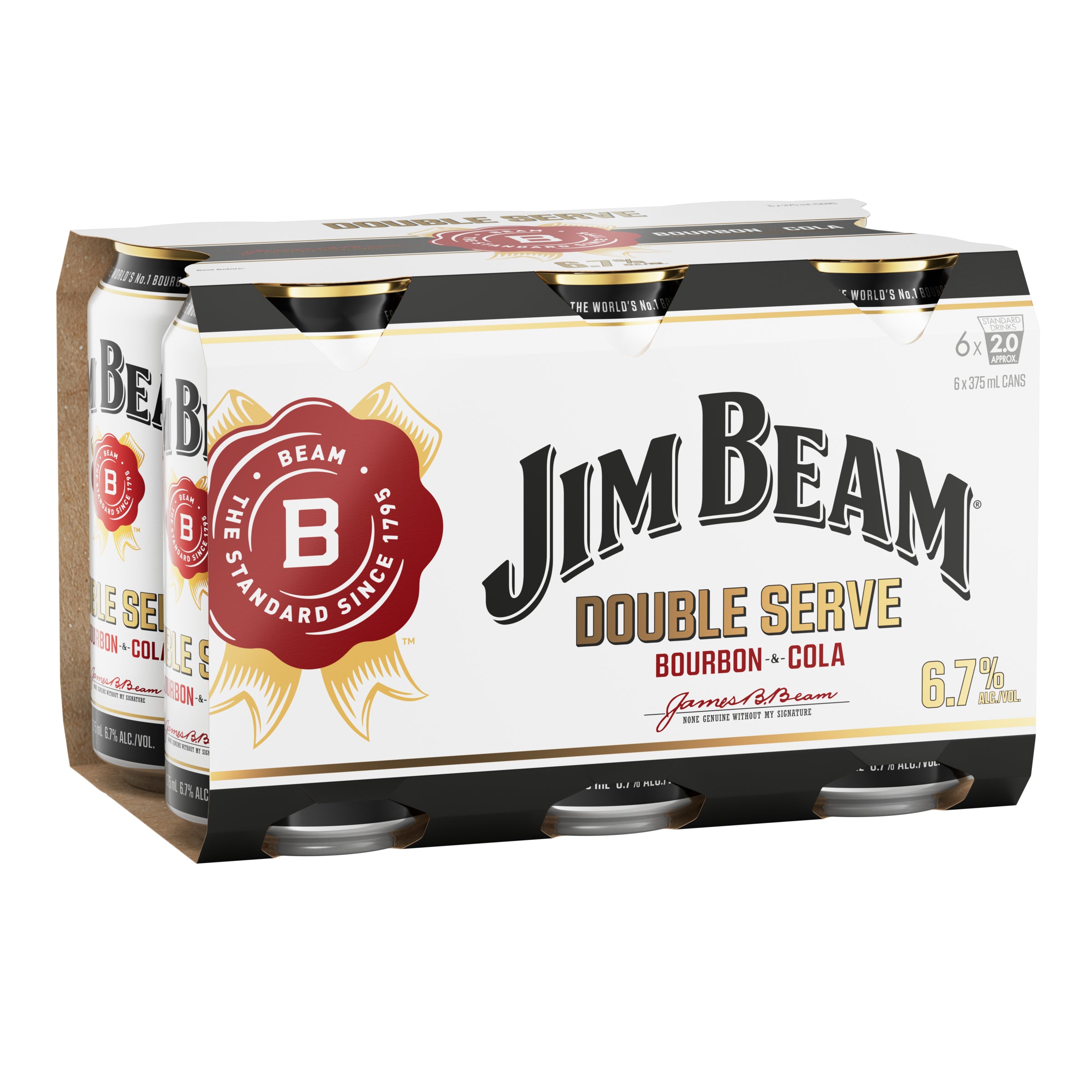 Jim Beam Double Serve & Cola Can 375mL - Harry's Liquor