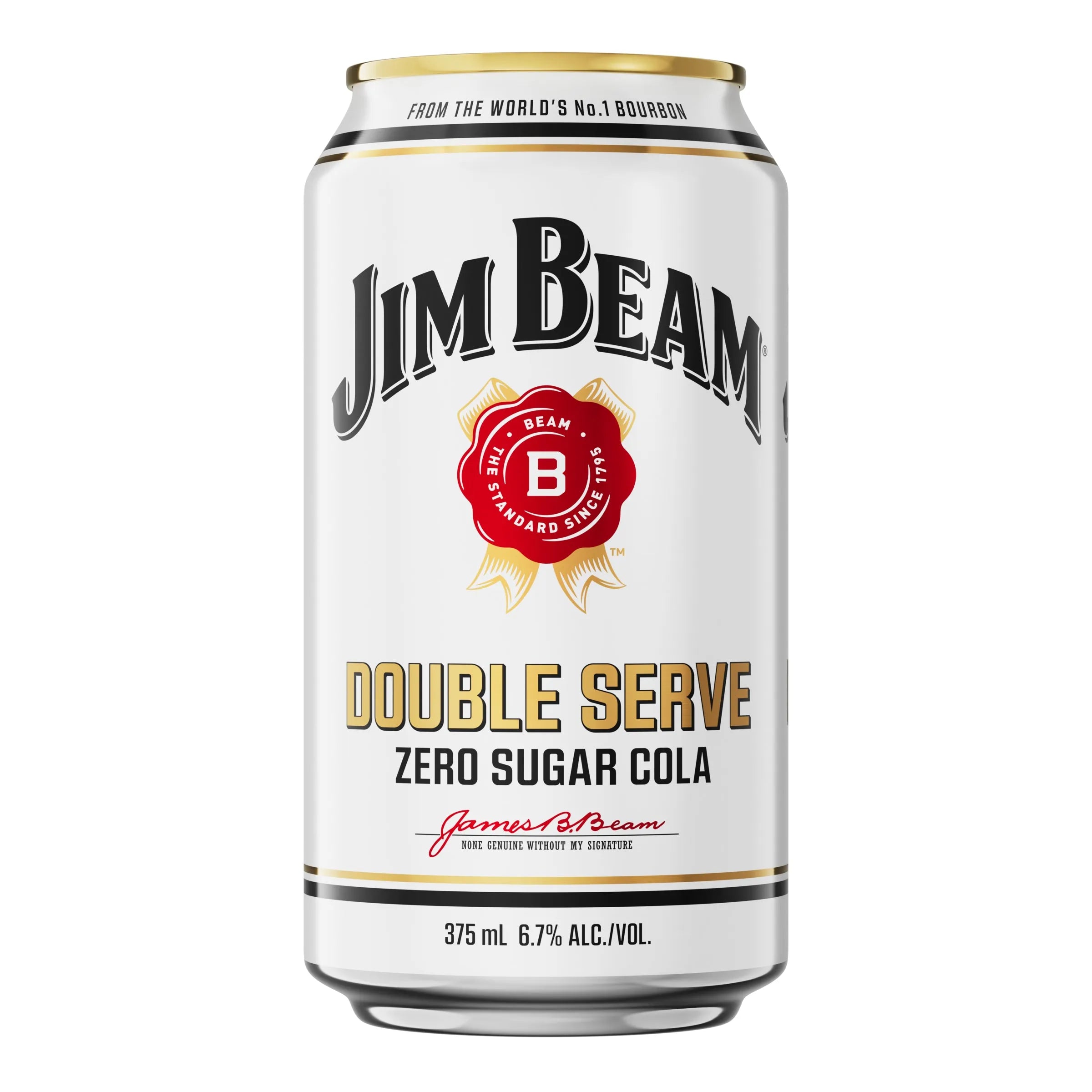 Jim Beam Double Serve & Zero Sugar Cola Can 375mL - Harry's Liquor