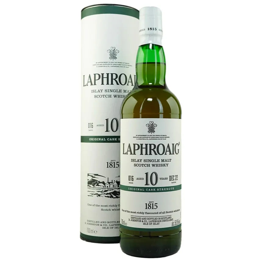 Laphroaig 10 Year Old Original Cask Strength Single Malt Whisky 700mL - Harry's Liquor