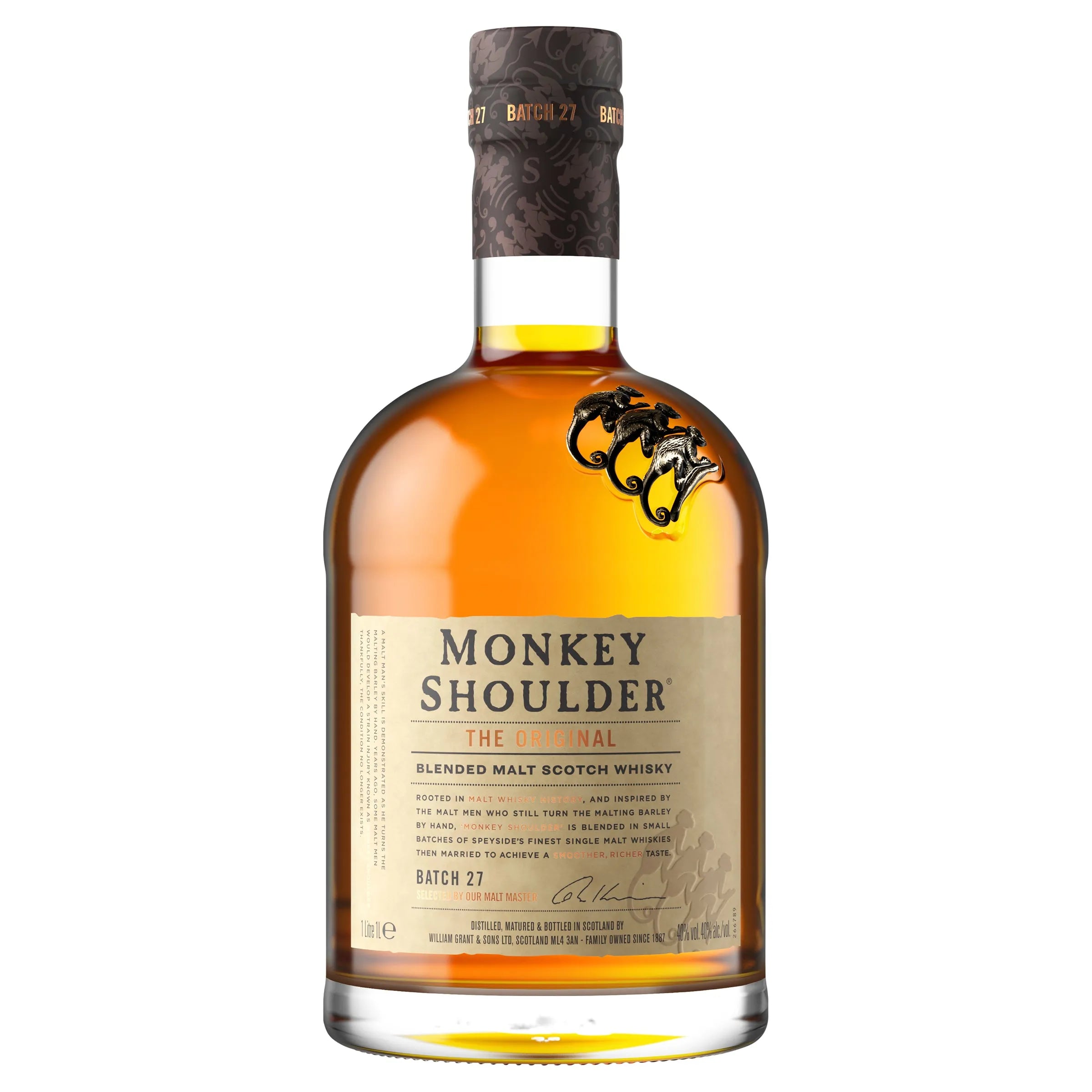 Monkey Shoulder Blended Malt Scotch Whisky 1L - Harry's Liquor