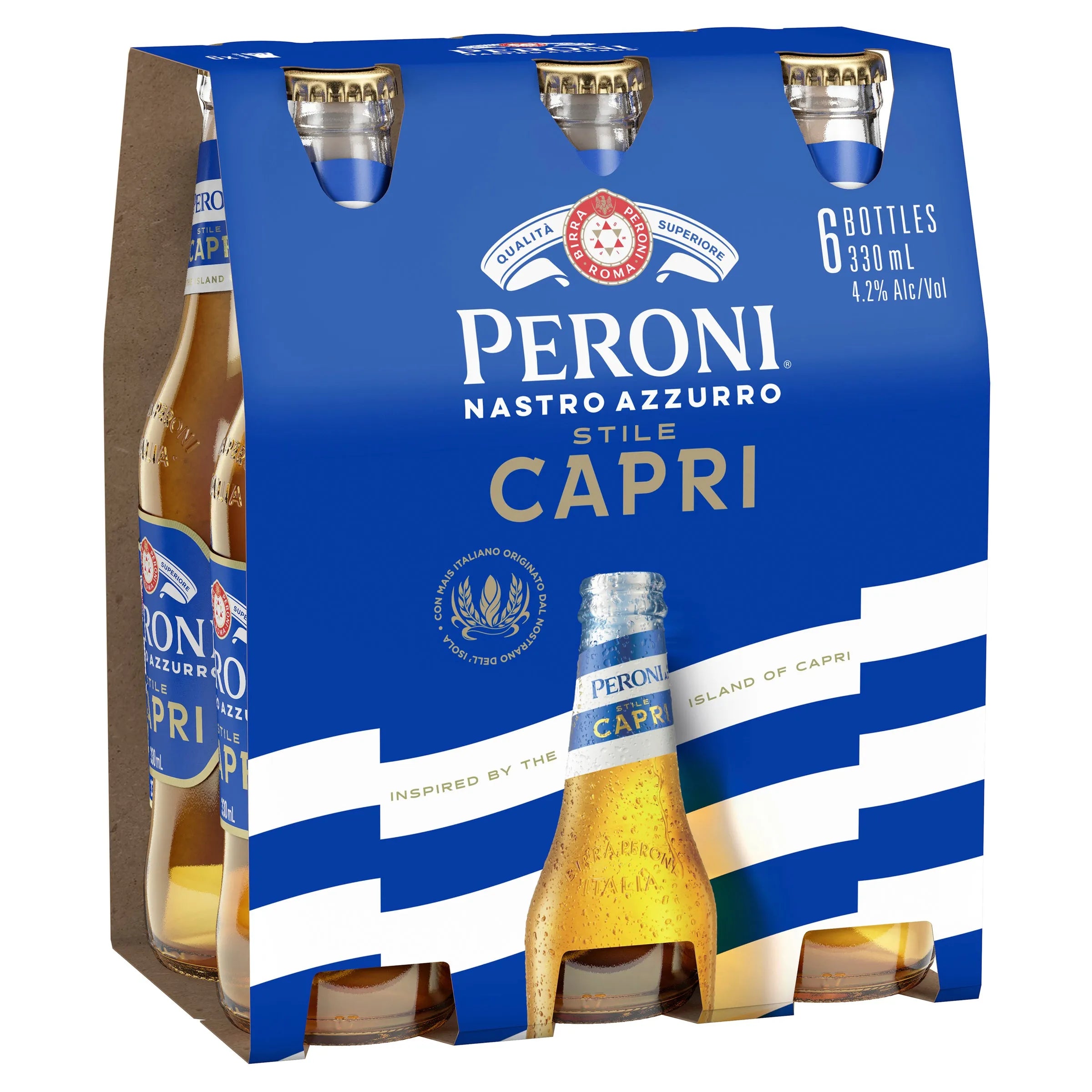 Peroni Nastro Azzurro Stile Capri Bottle 330mL - Harry's Liquor