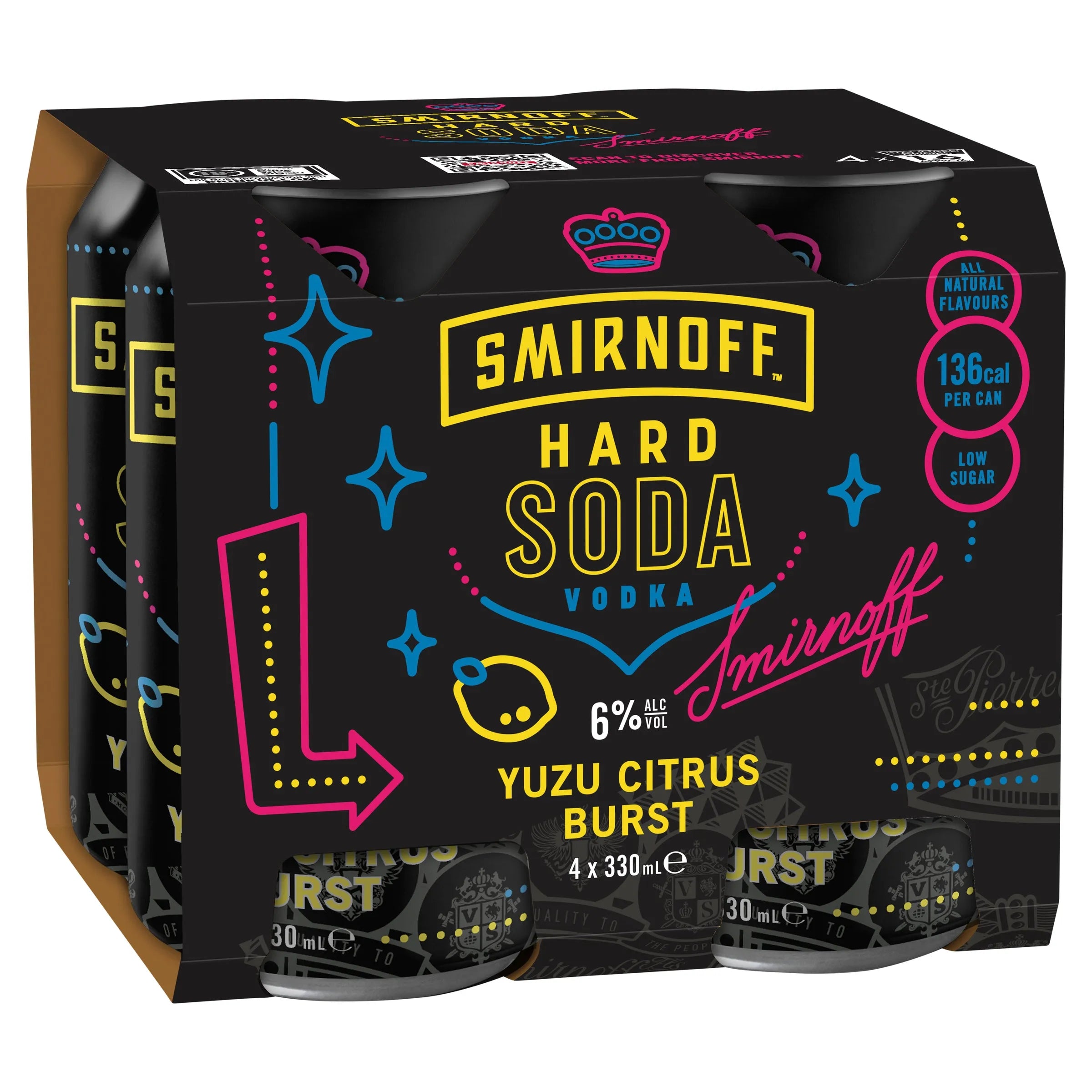 Smirnoff Hard Soda Yuzu Citrus Burst 6% Can 330mL - Harry's Liquor