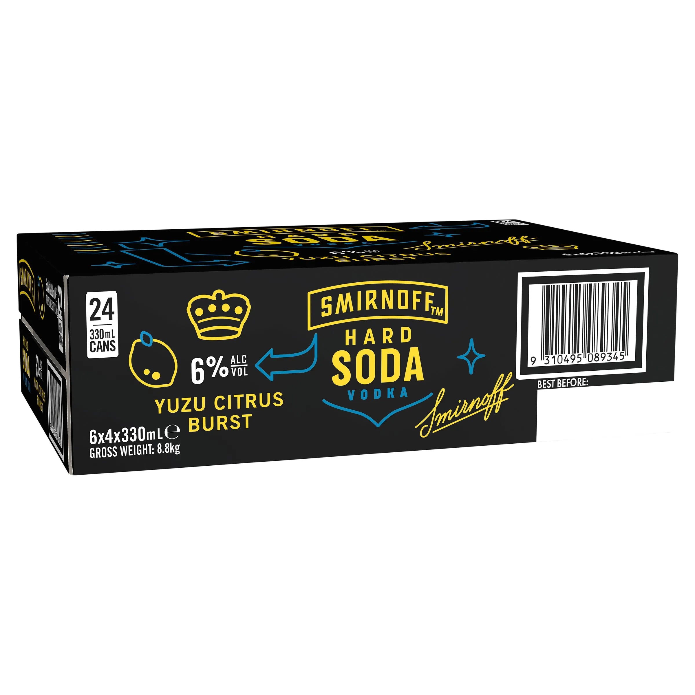 Smirnoff Hard Soda Yuzu Citrus Burst 6% Can 330mL - Harry's Liquor