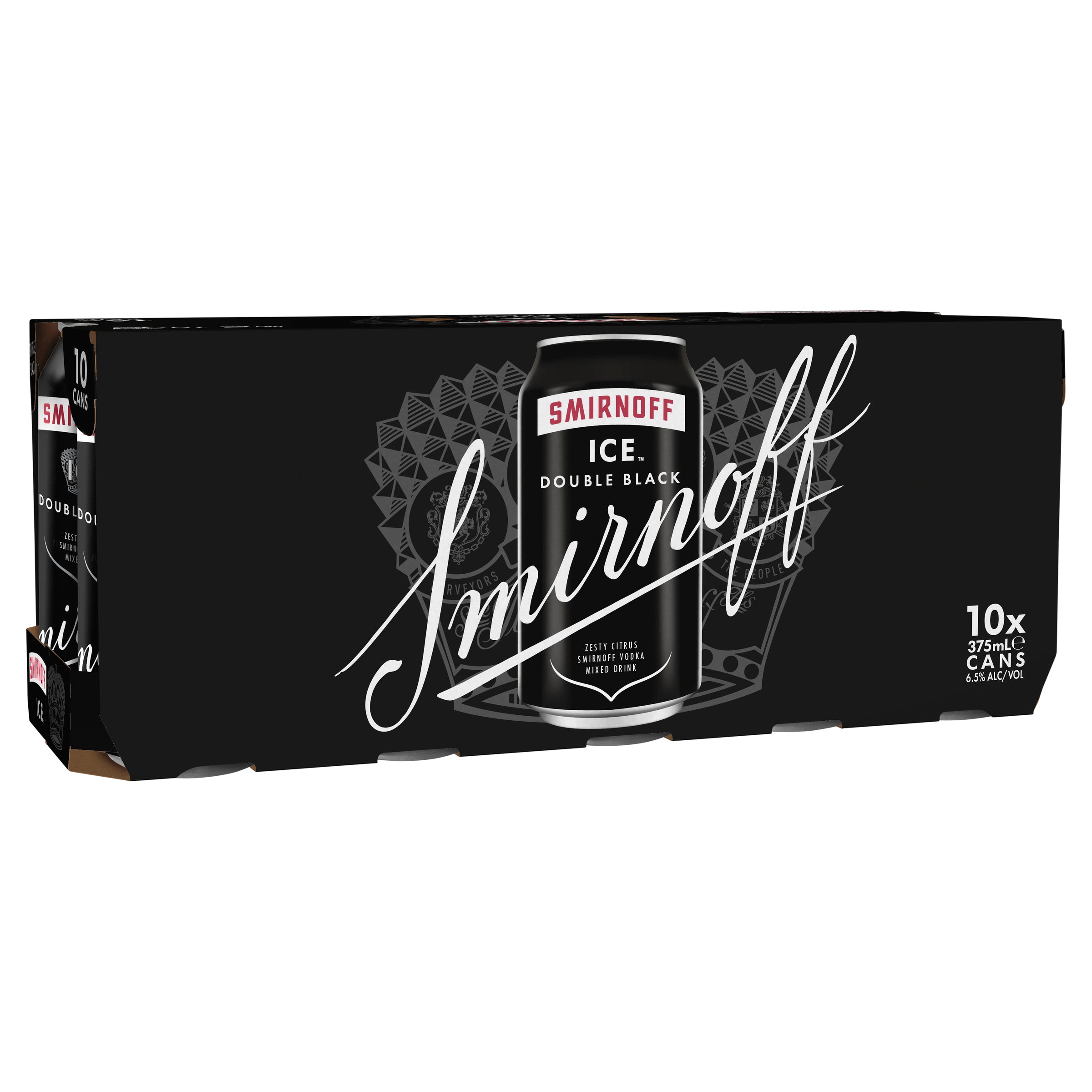 Smirnoff Ice Double Black 6.5% 10 Pack Can 375mL - Harry's Liquor