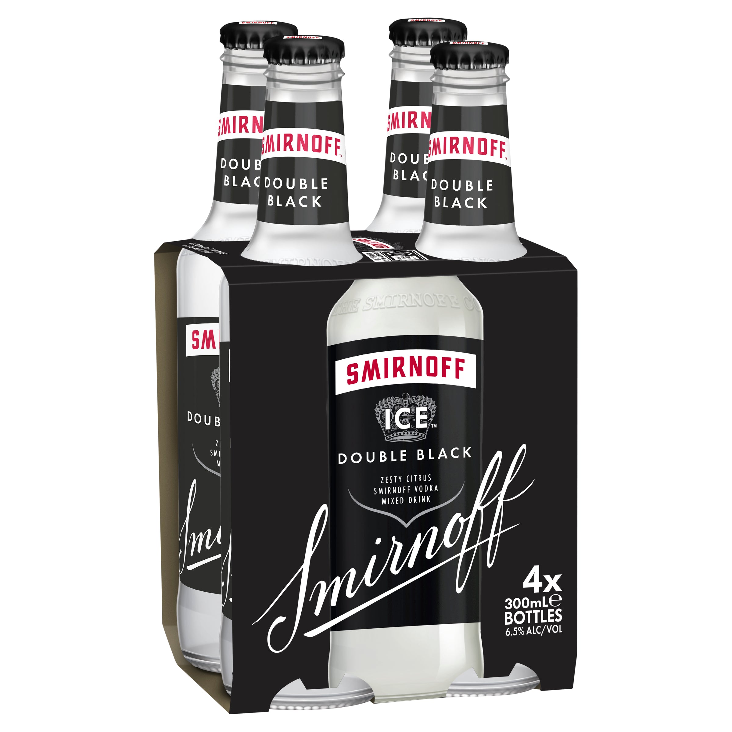 Smirnoff Ice Double Black 6.5% Bottle 300mL - Harry's Liquor