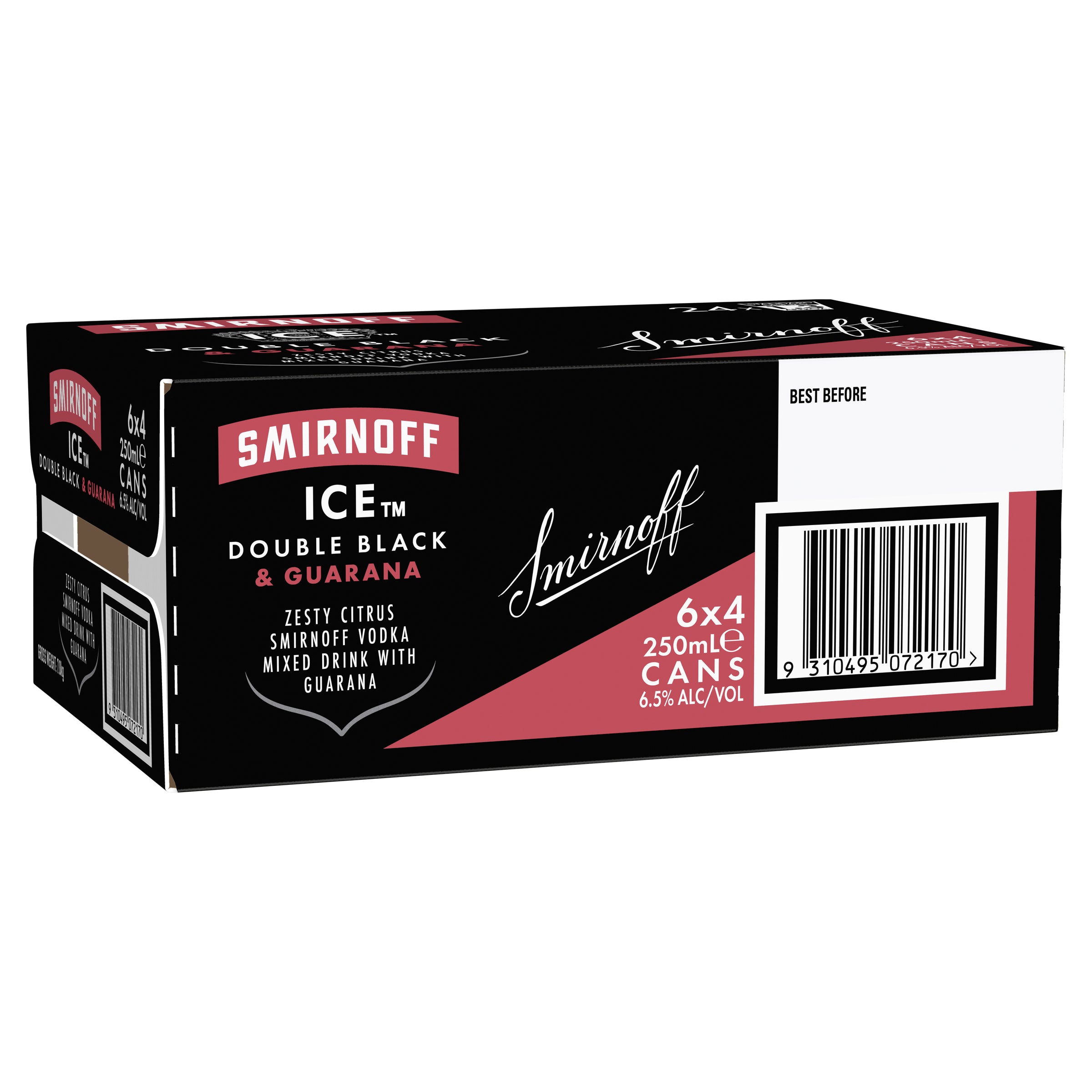 Smirnoff Ice Double Black & Guarana Can 250mL - Harry's Liquor