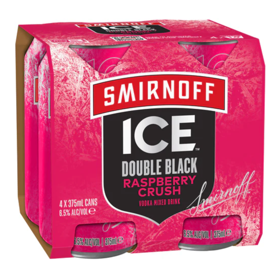 Smirnoff Ice Double Black Raspberry Crush Vodka 6.5% Can 375mL - Harry's Liquor