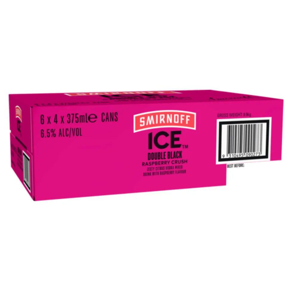 Smirnoff Ice Double Black Raspberry Crush Vodka 6.5% Can 375mL - Harry's Liquor