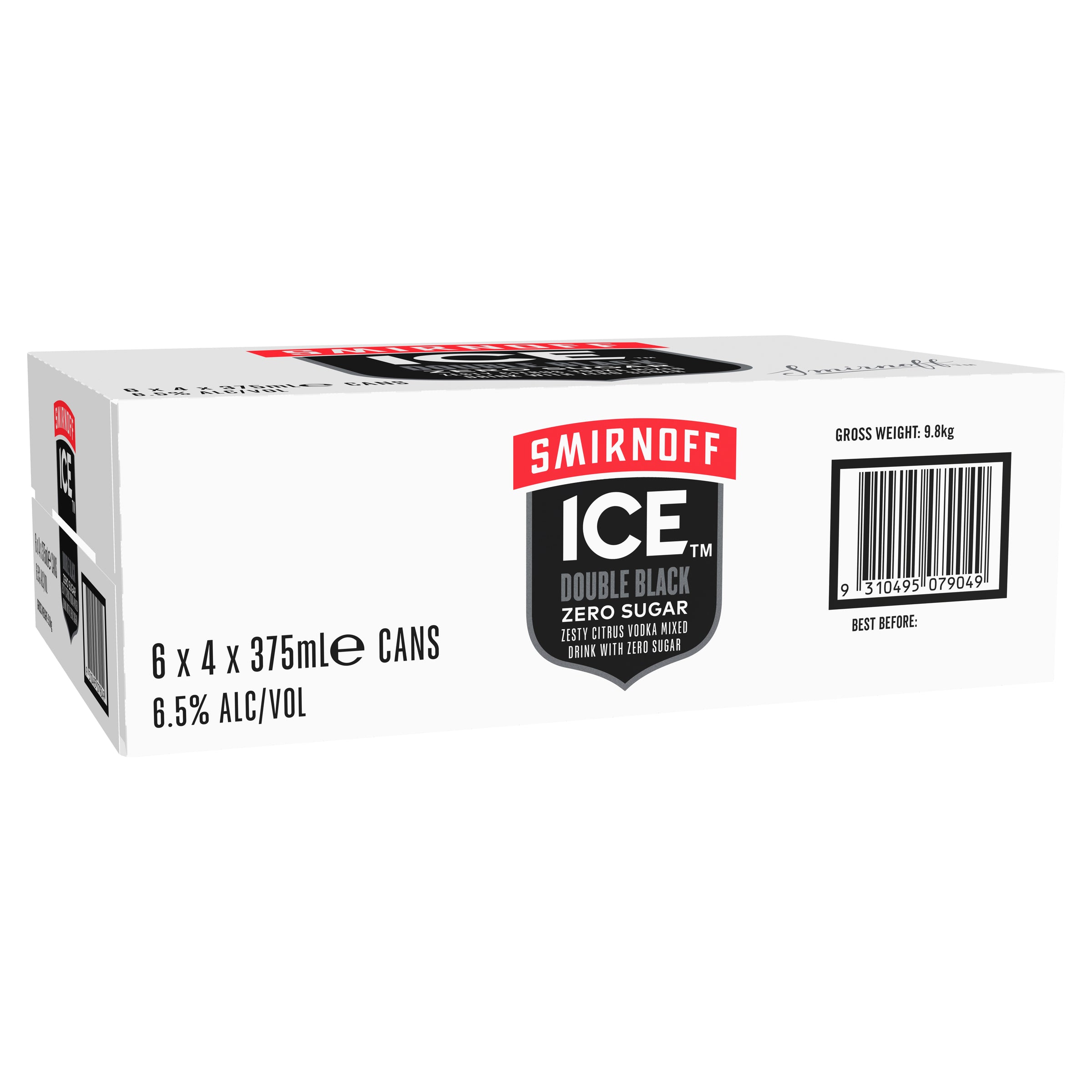 Smirnoff Ice Double Black Zero Sugar 6.5% Can 330mL - Harry's Liquor