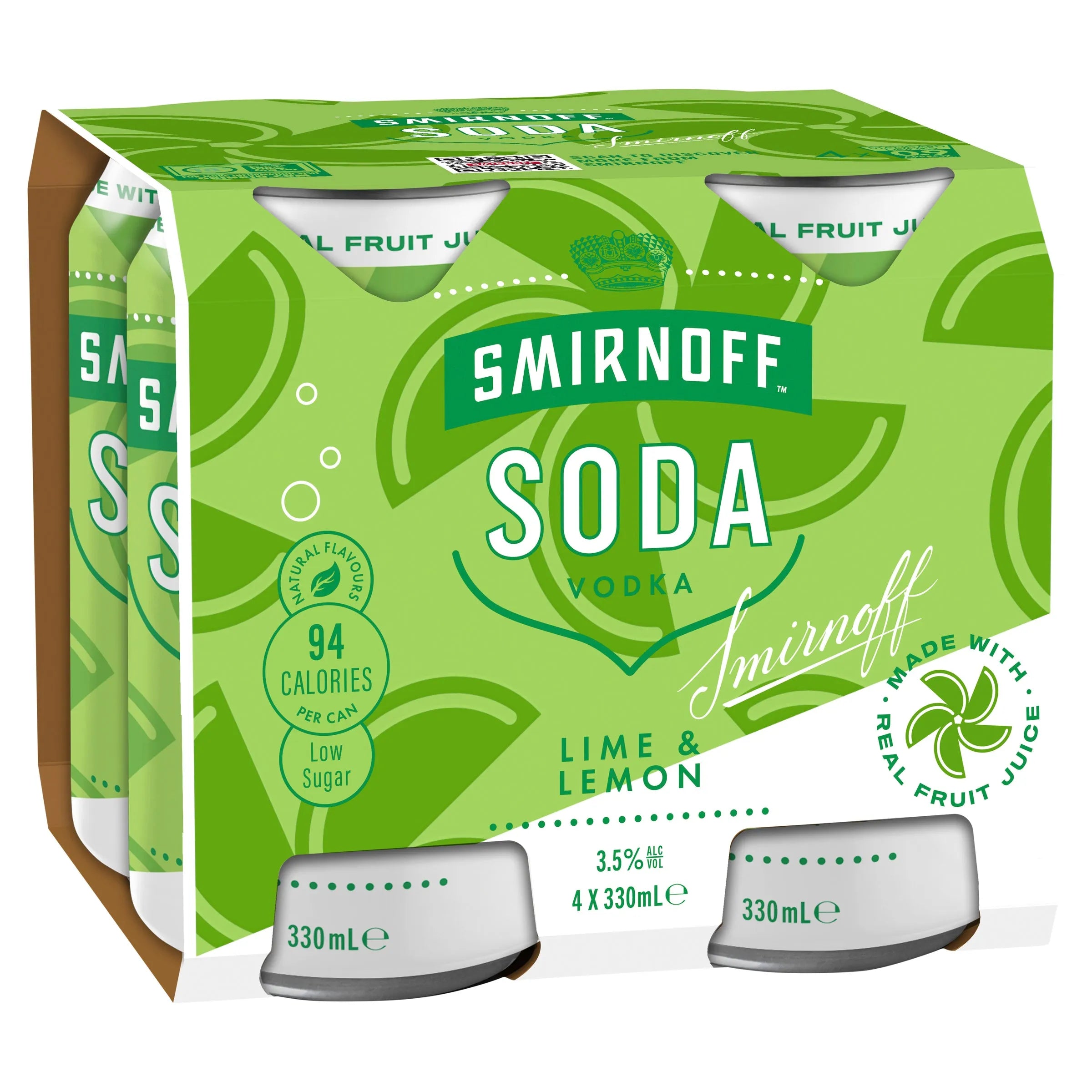 Smirnoff Soda Lemon & Lime Can 330mL - Harry's Liquor