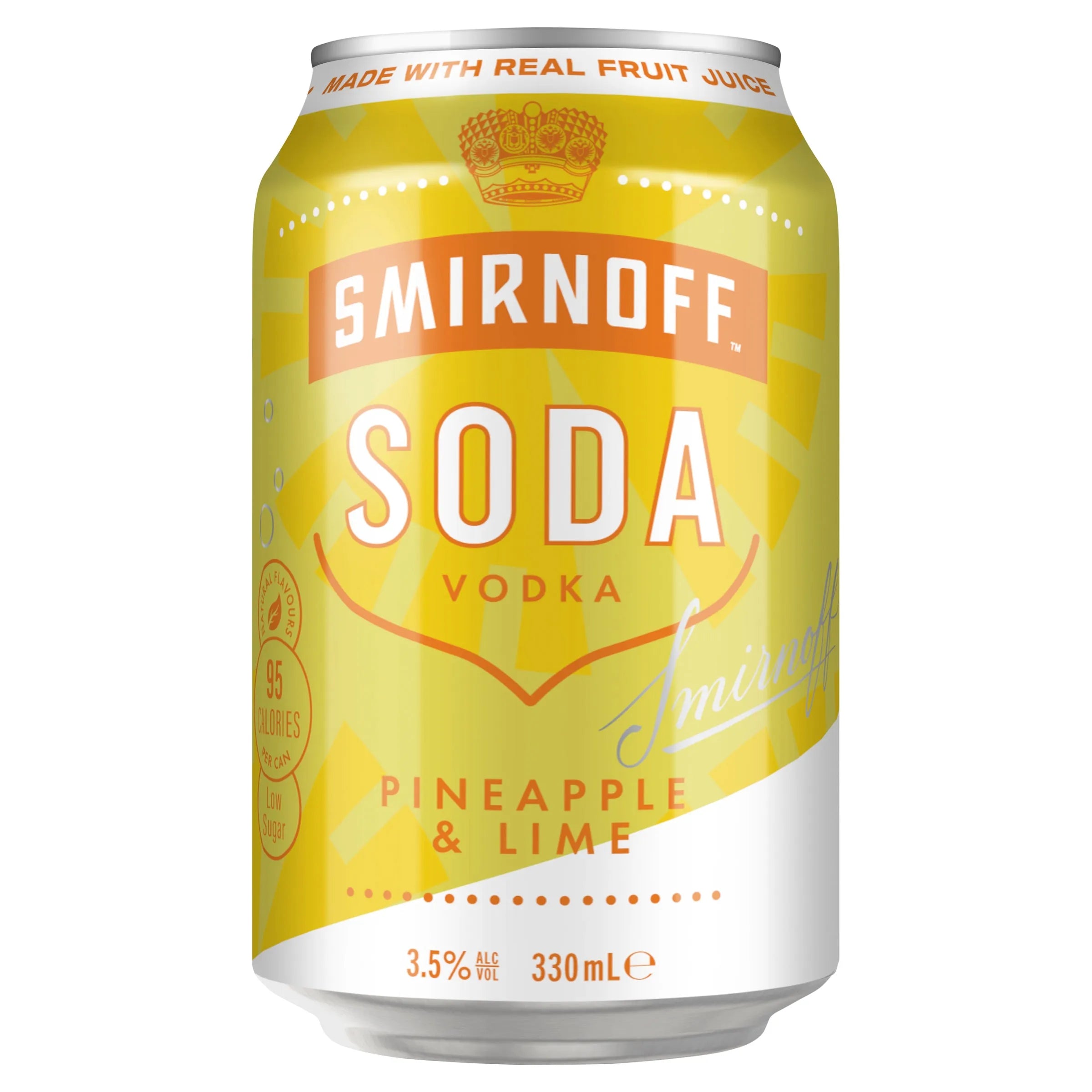 Smirnoff Soda Pineapple & Lime Can 330mL - Harry's Liquor