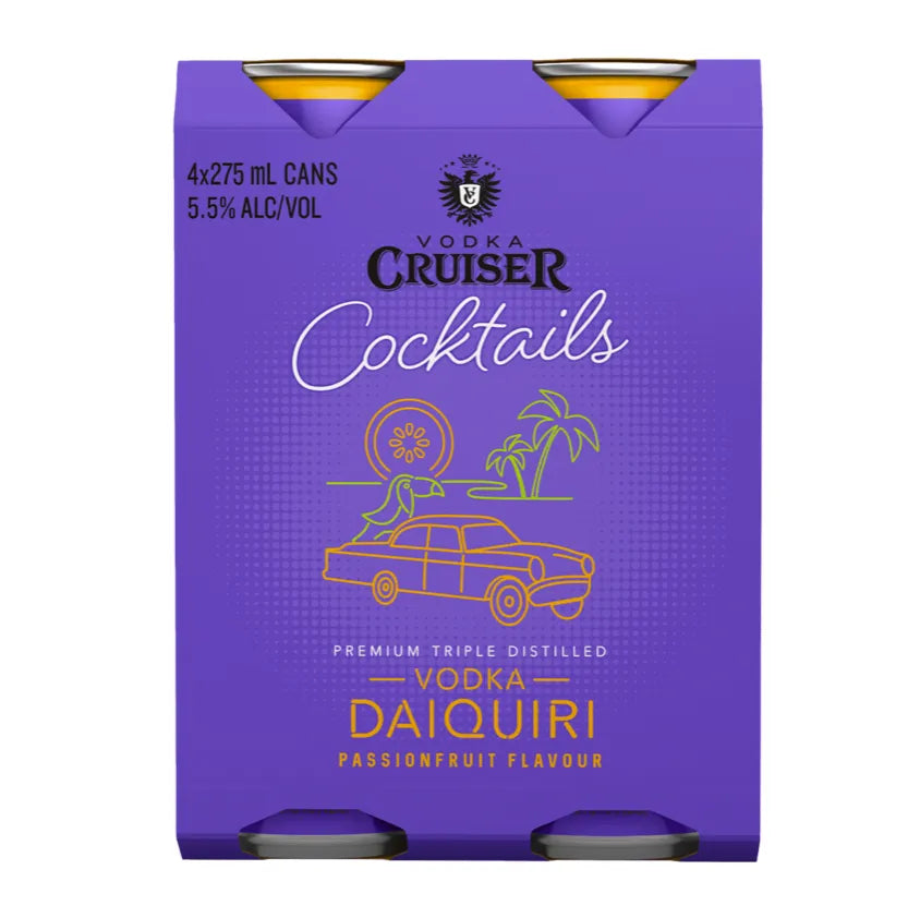 Vodka Cruiser Cocktails Passionfruit Daiquiri Can 275mL - Harry's Liquor