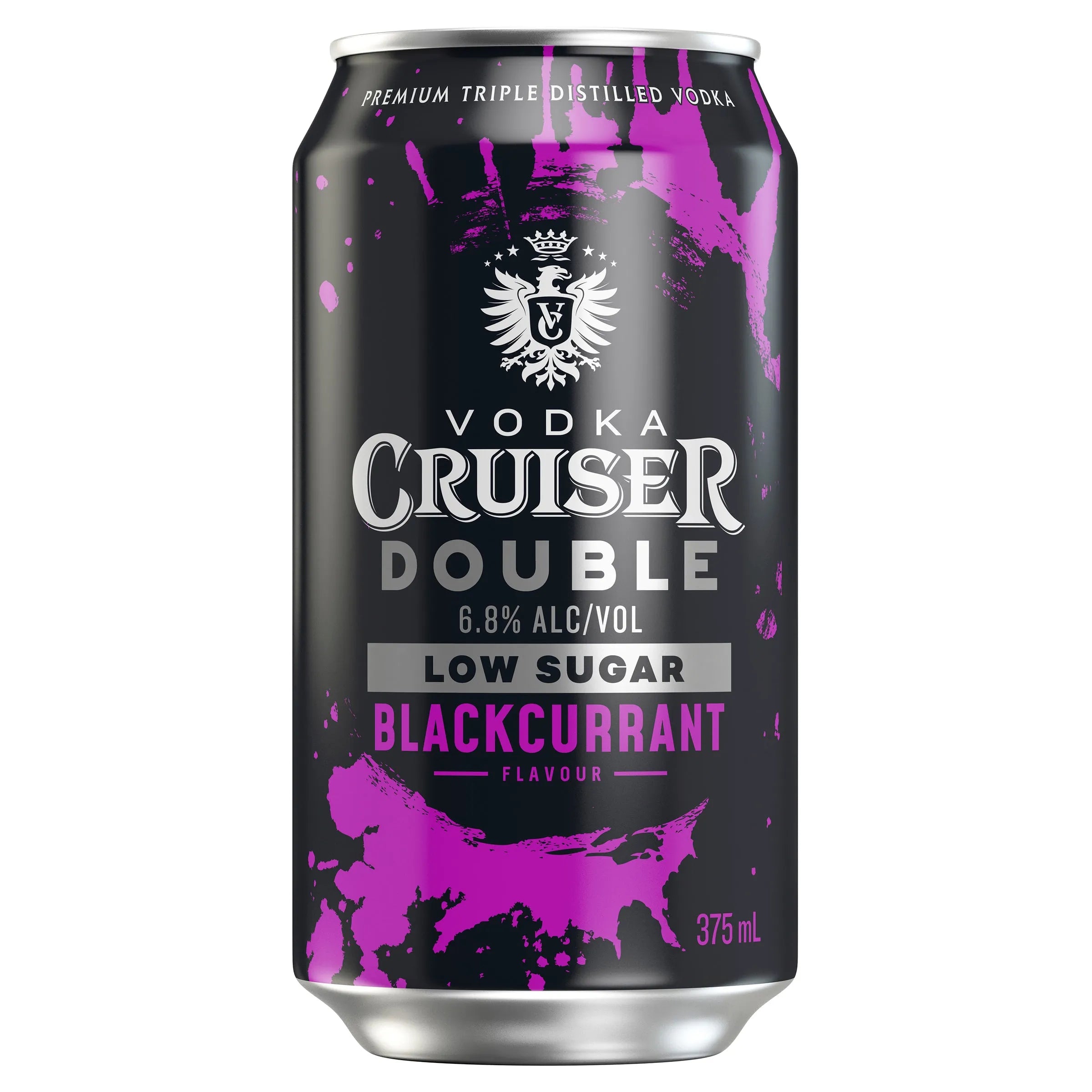 Vodka Cruiser Double Low Sugar Blackcurrant Can 375mL - Harry's Liquor