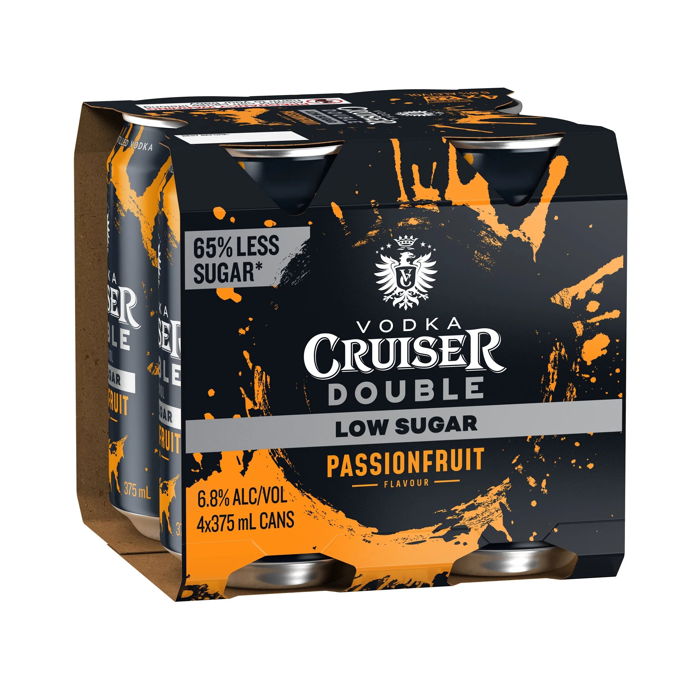 Vodka Cruiser Double Low Sugar Passionfruit Can 375mL - Harry's Liquor