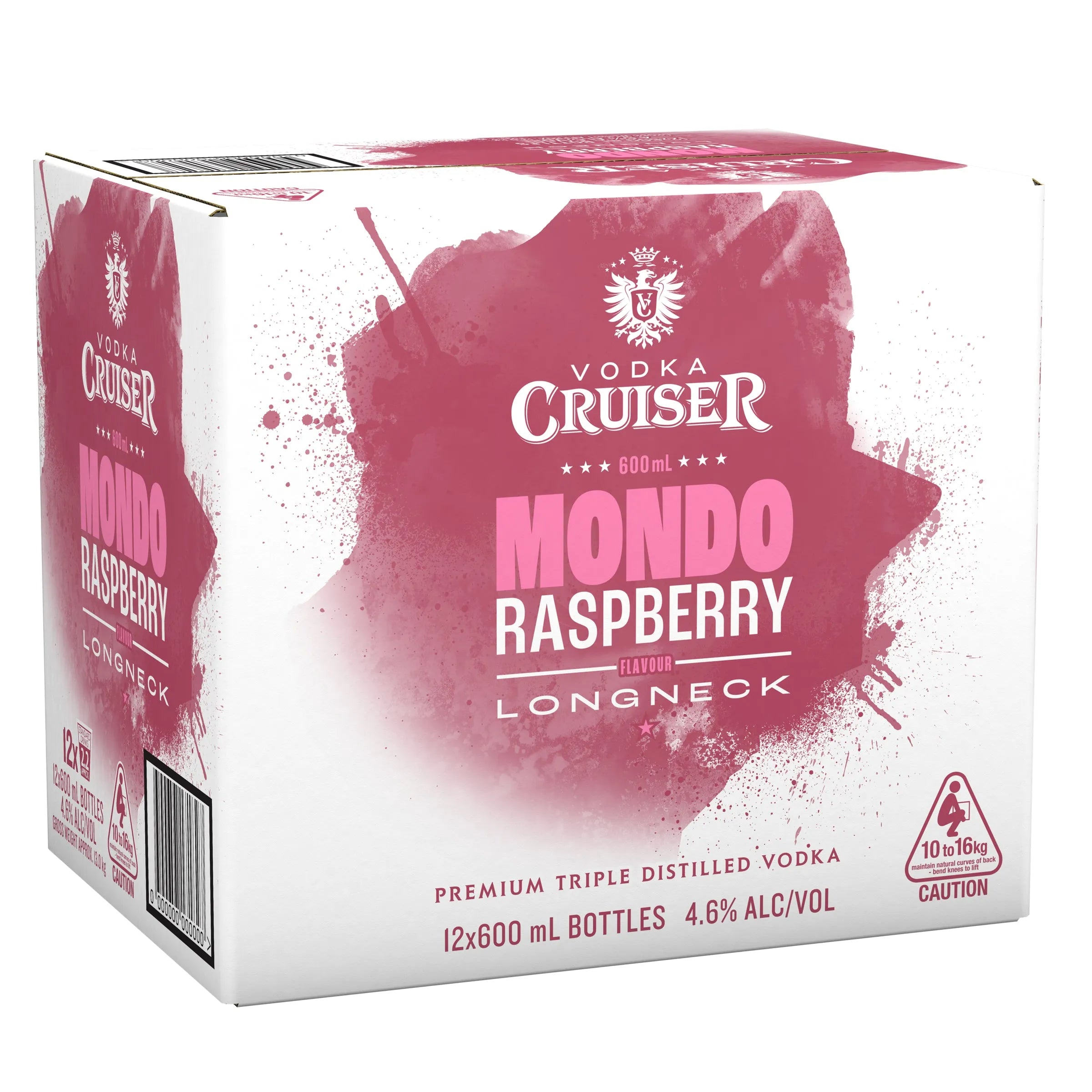 Vodka Cruiser Mondo Raspberry Longneck 600mL - Harry's Liquor