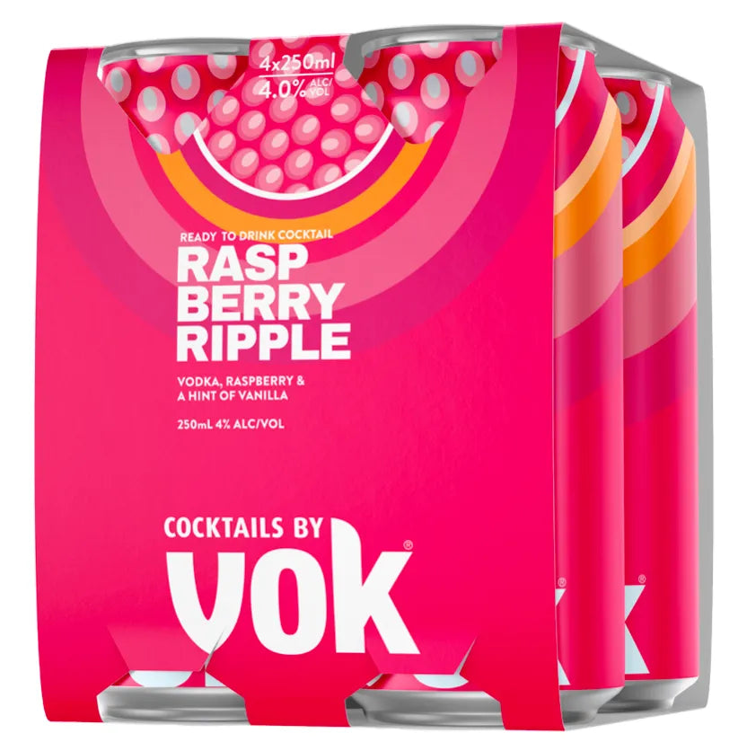 Vok Raspberry Ripple Cocktail Can 250mL - Harry's Liquor