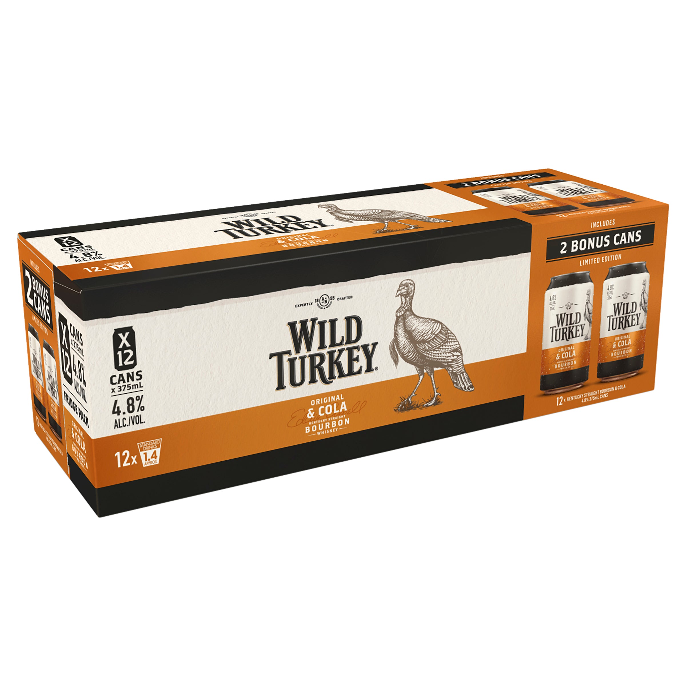 Wild Turkey Bourbon & Cola 12 Pack Can 375mL - Harry's Liquor