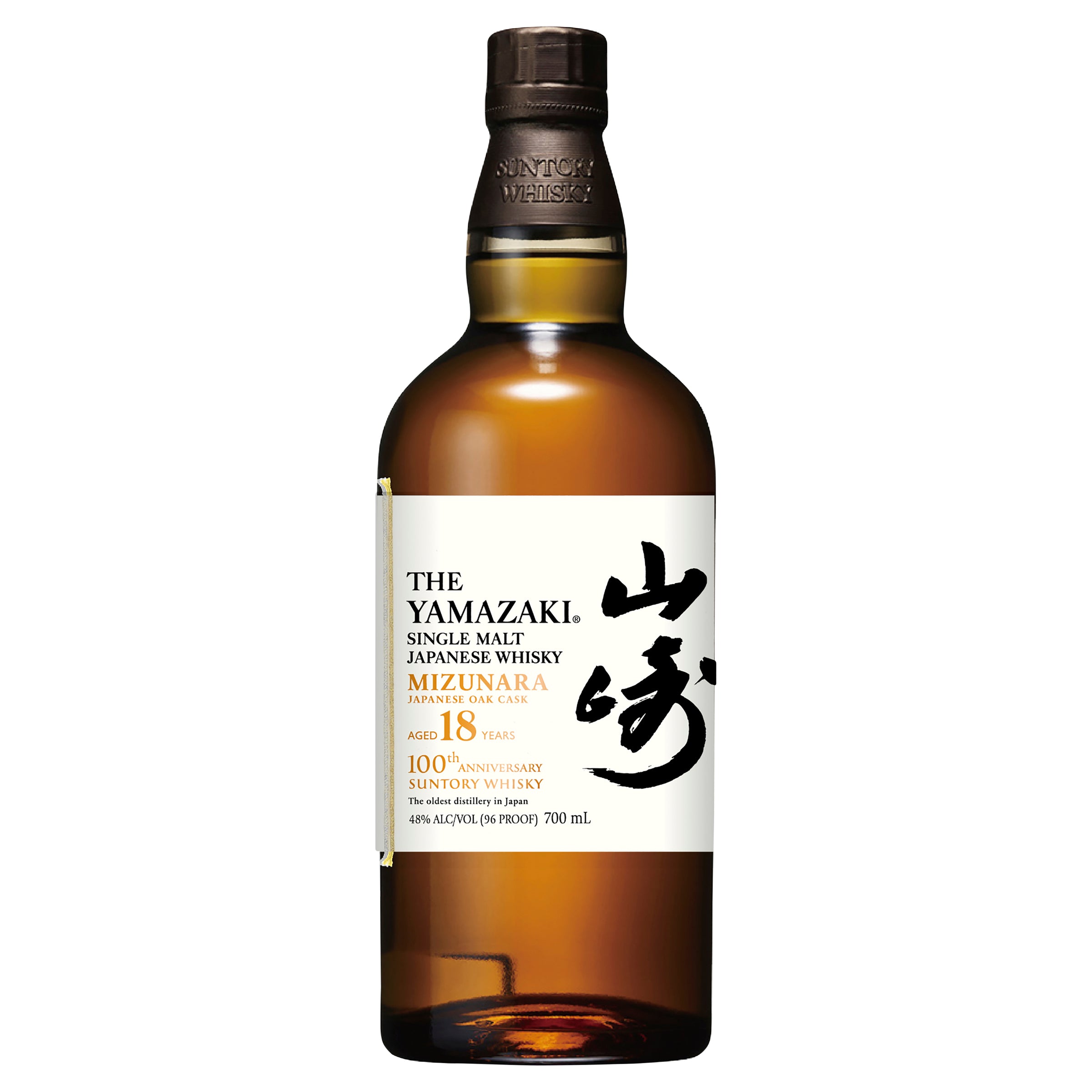 Yamazaki 18 Year Old Mizunara Single Malt Japanese Whisky 100th Anniversary Edition 700mL