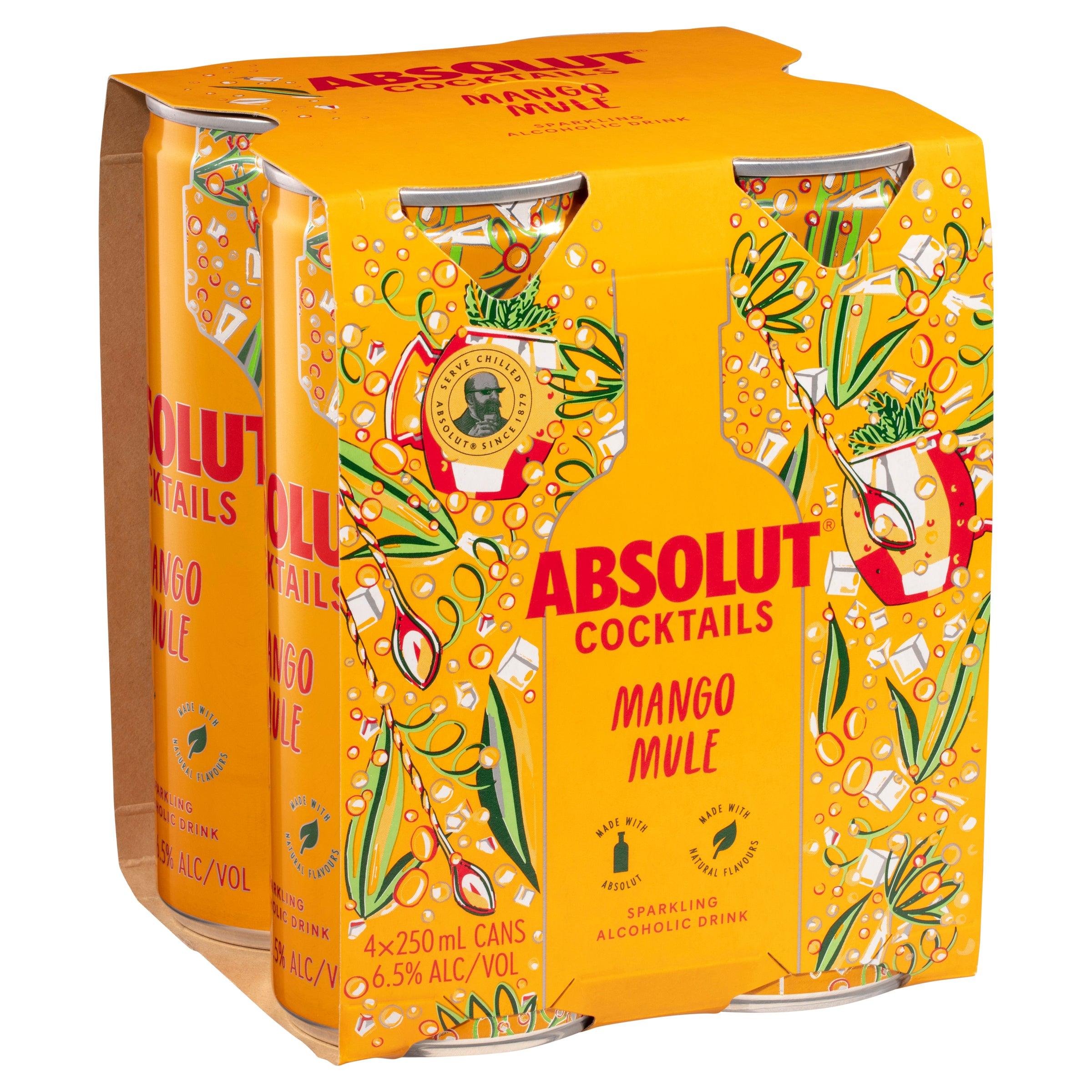 Absolut Cocktails Mango Mule Can 250mL - Harry's Liquor