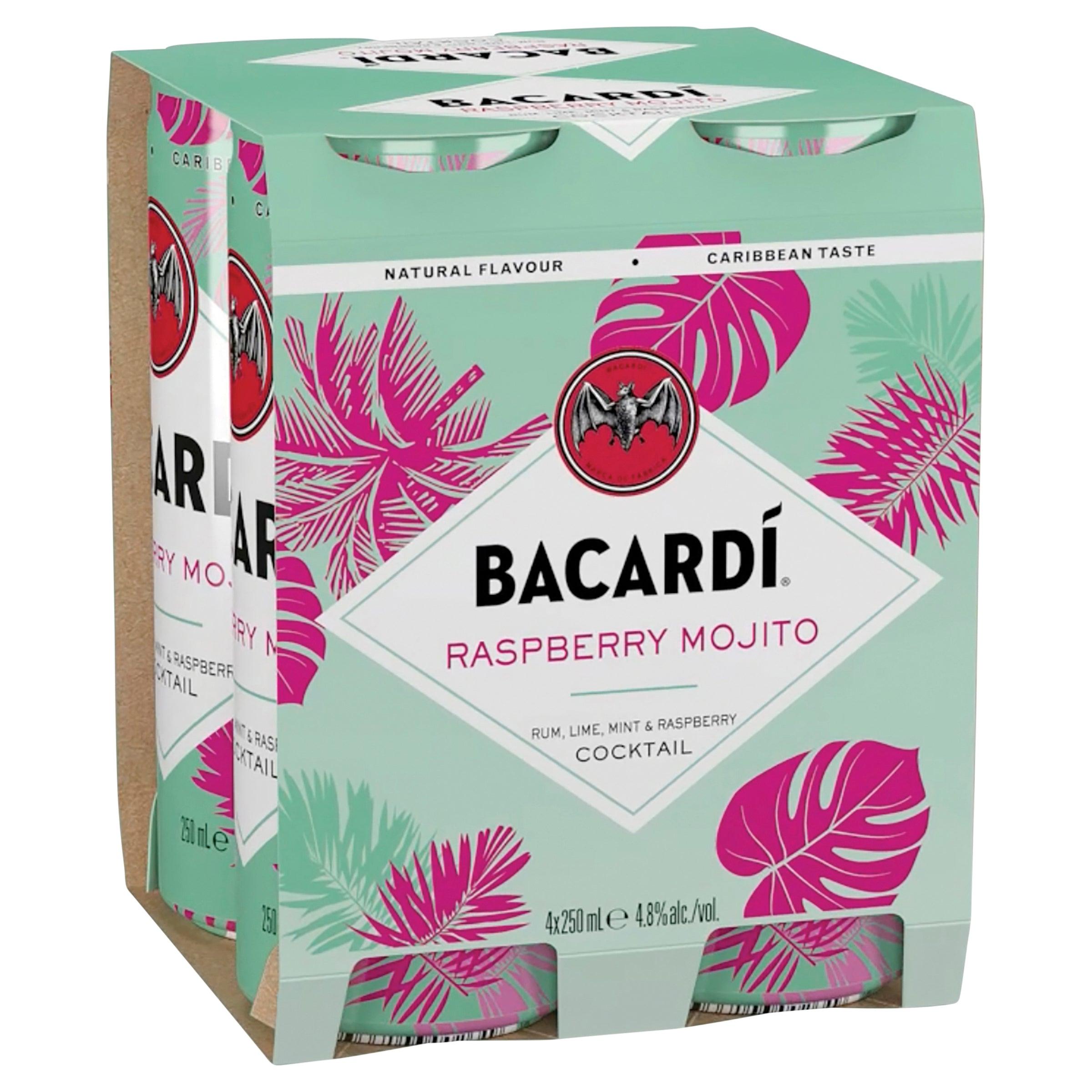 Bacardi Raspberry Mojito Can 250mL - Harry's Liquor