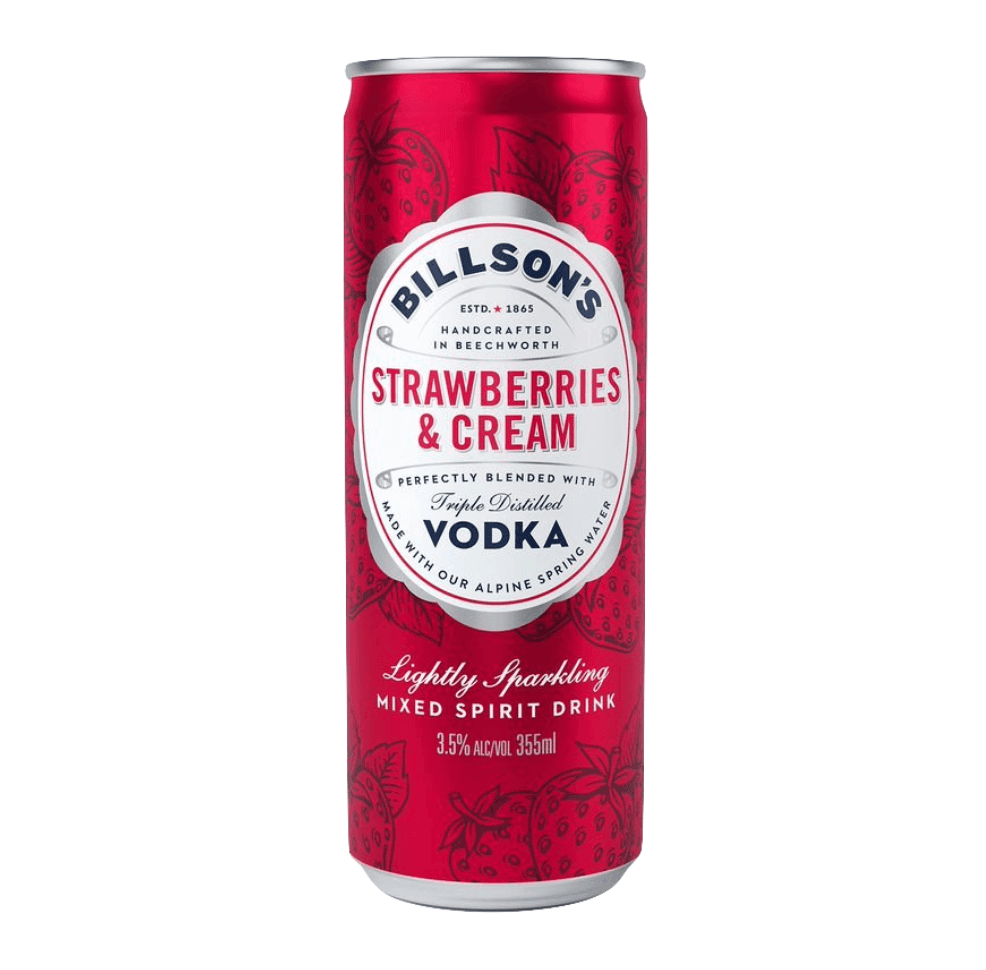 Billson's Vodka Strawberries & Cream Can 355mL - Harry's Liquor