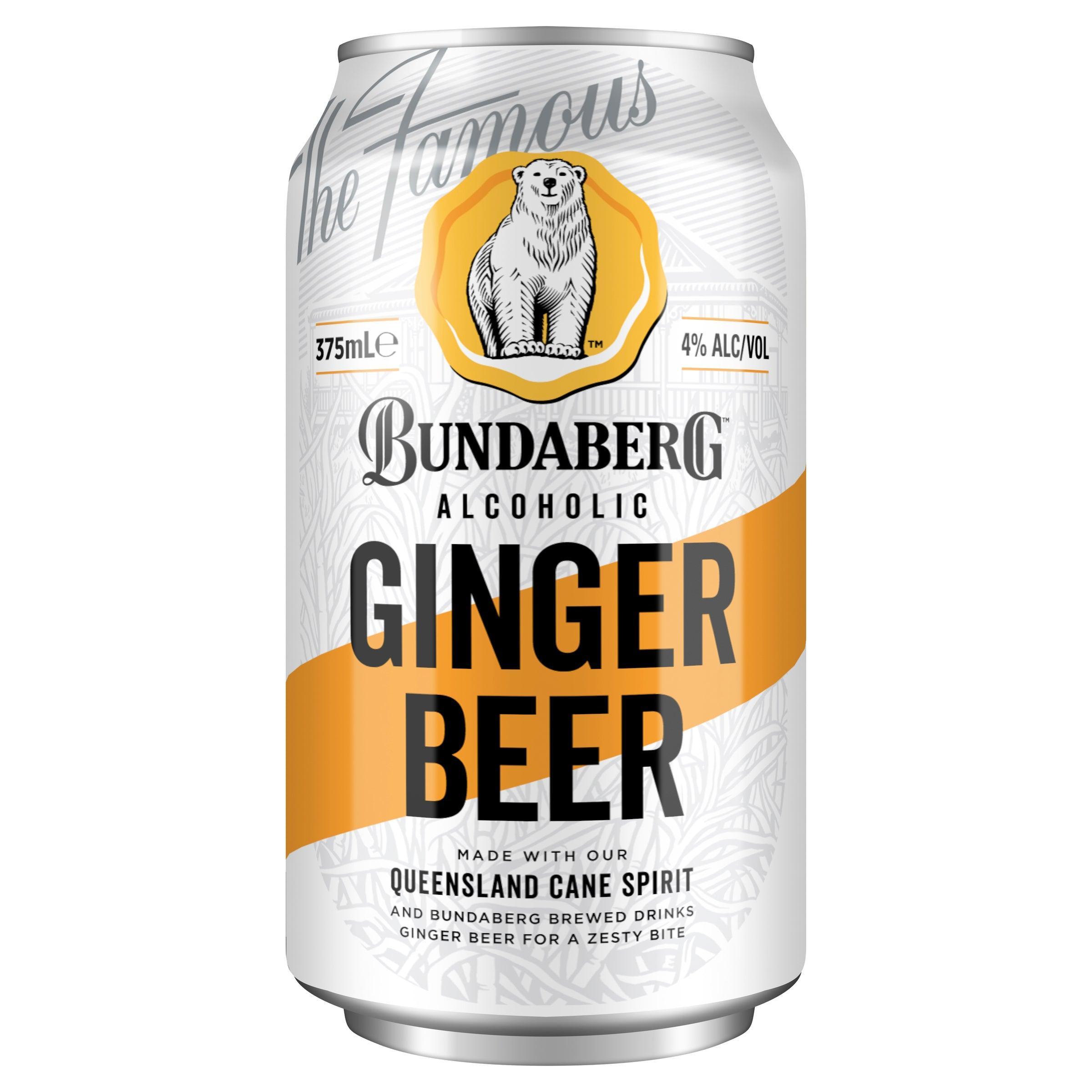 Bundaberg Alcoholic Ginger Beer Can 375mL - Harry's Liquor