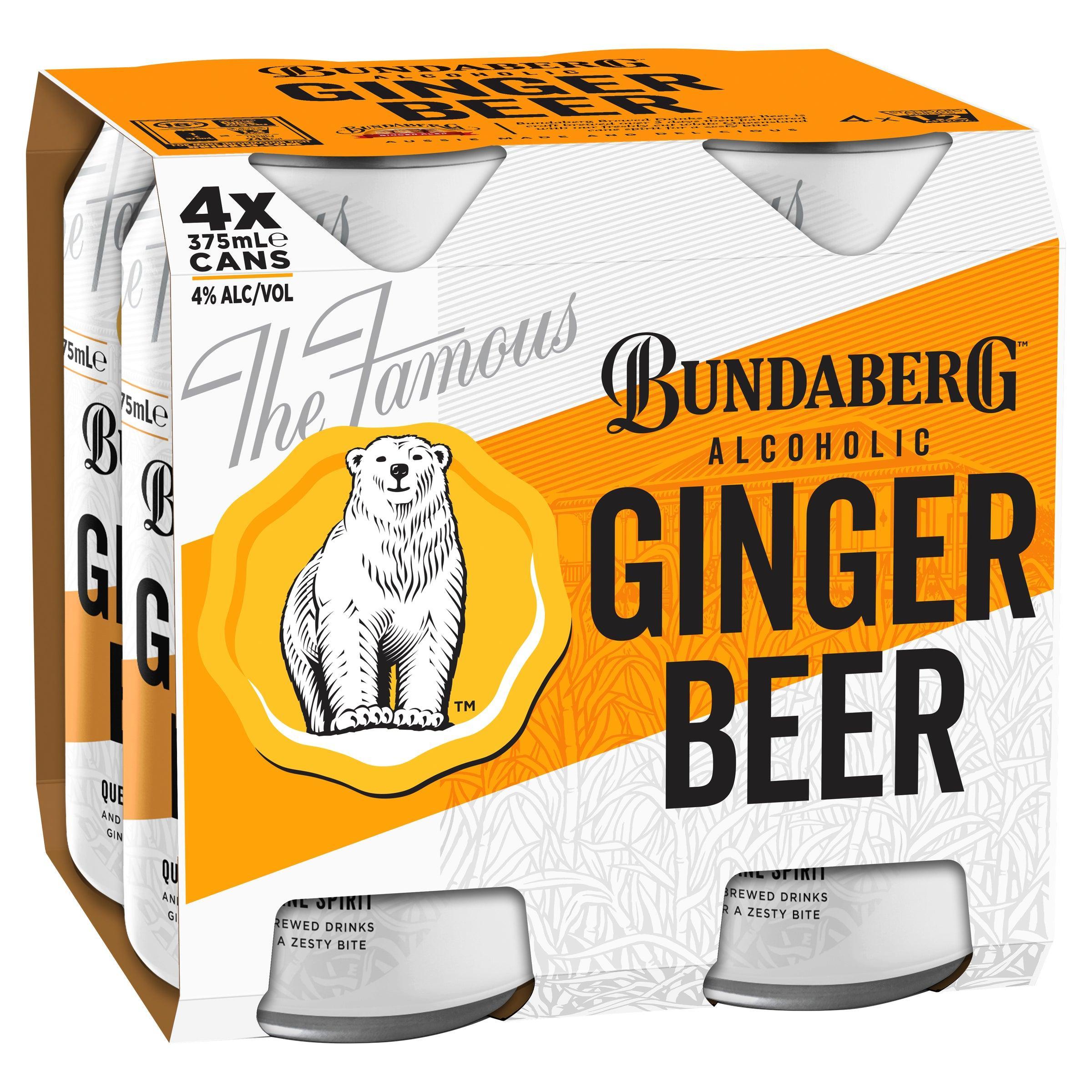 Bundaberg Alcoholic Ginger Beer Can 375mL - Harry's Liquor