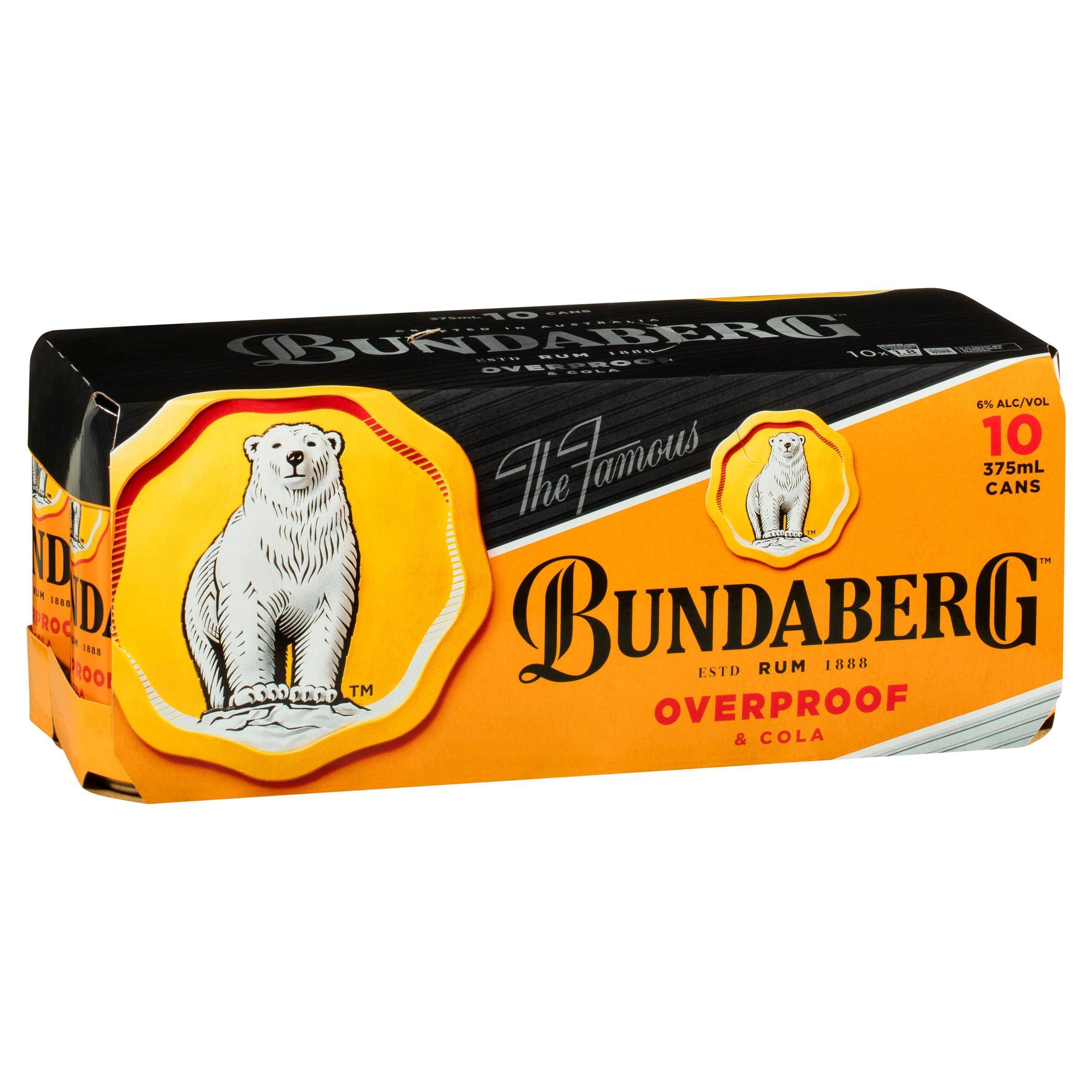 Bundaberg O.P Rum & Cola 10 Pack Can 375mL - Harry's Liquor